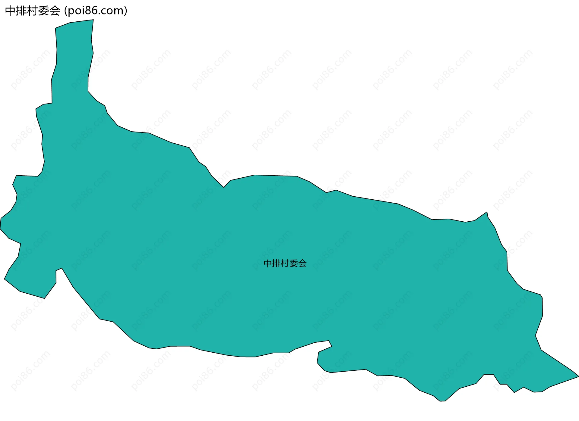 中排村委会边界地图