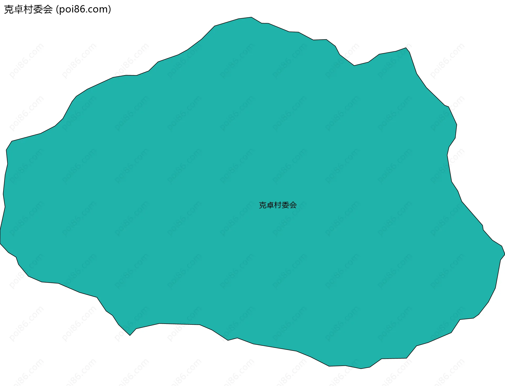 克卓村委会边界地图