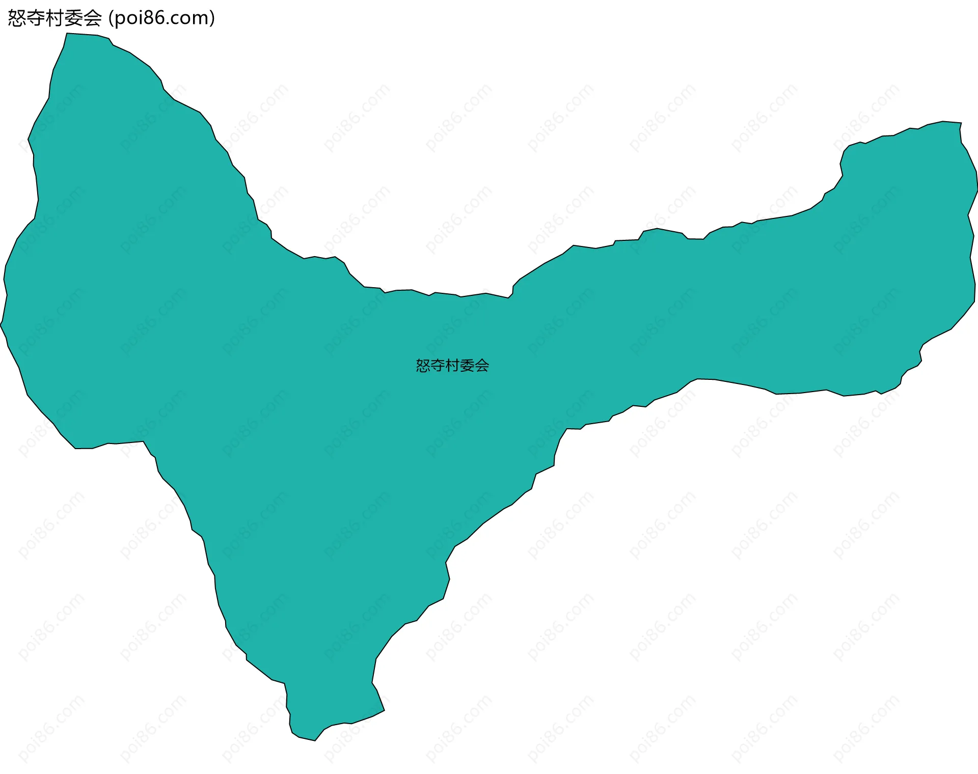 怒夺村委会边界地图