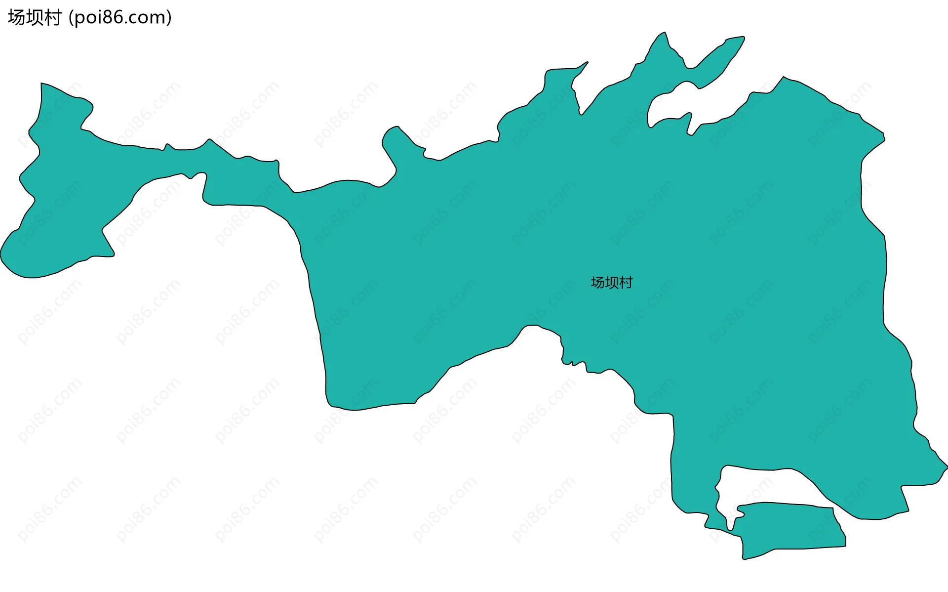 场坝村边界地图