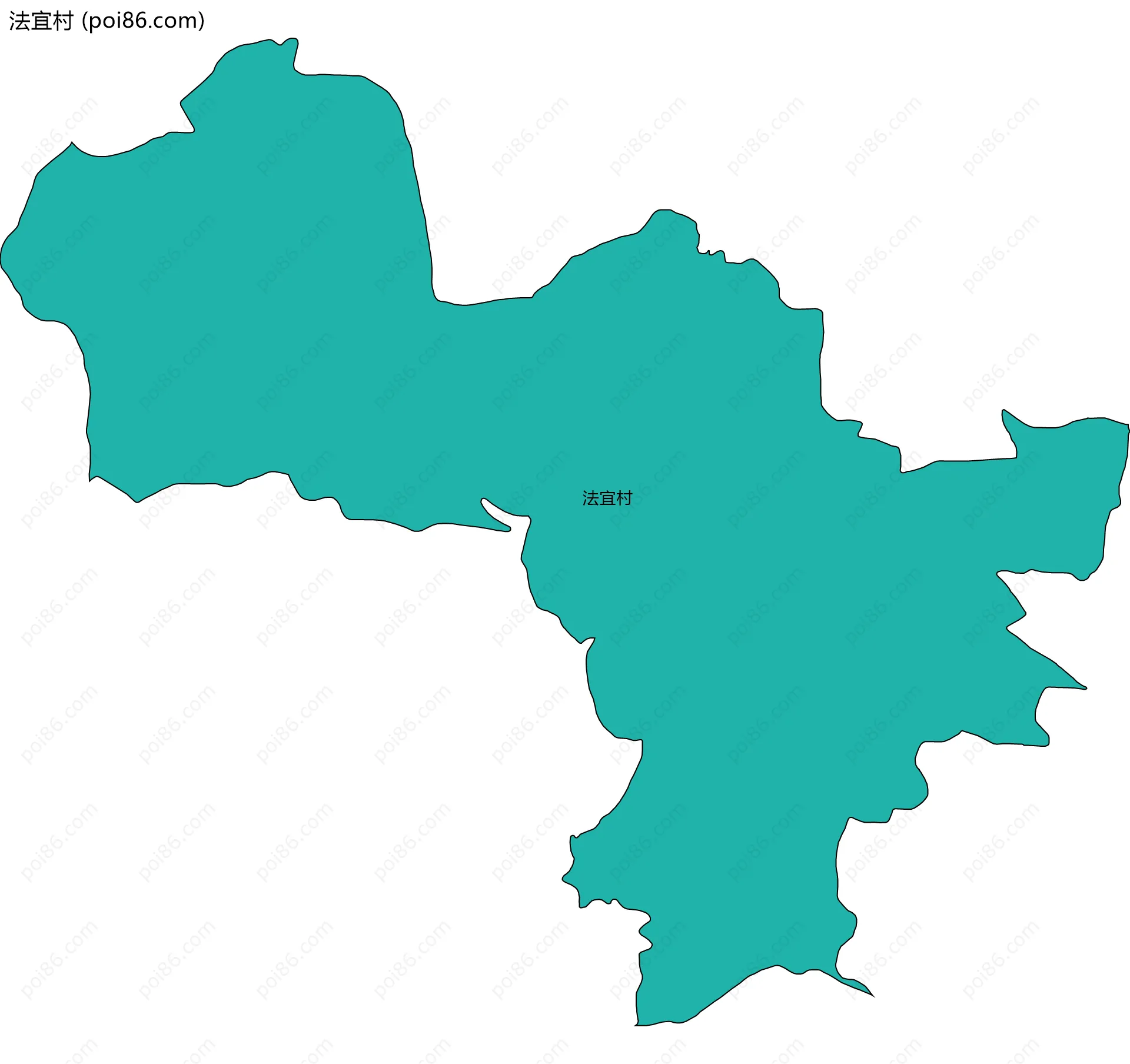 法宜村边界地图