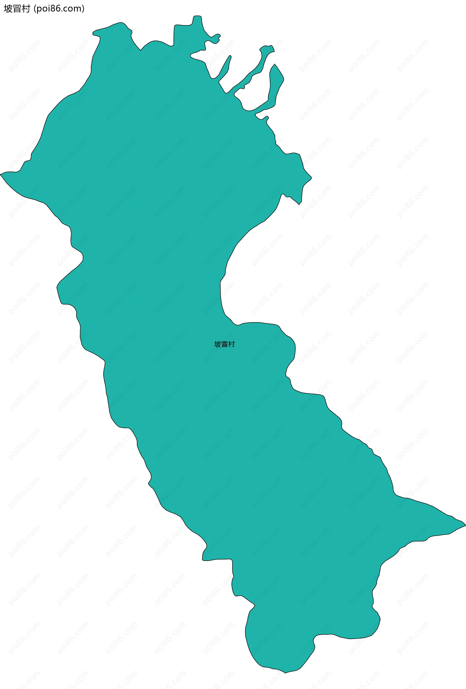 坡冒村边界地图