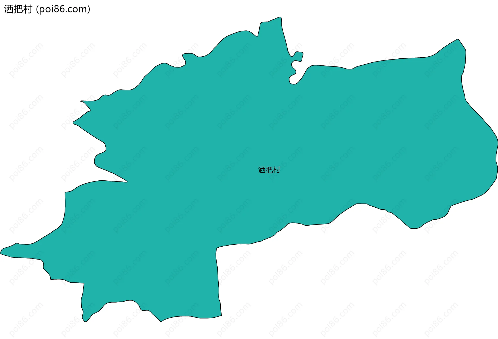洒把村边界地图