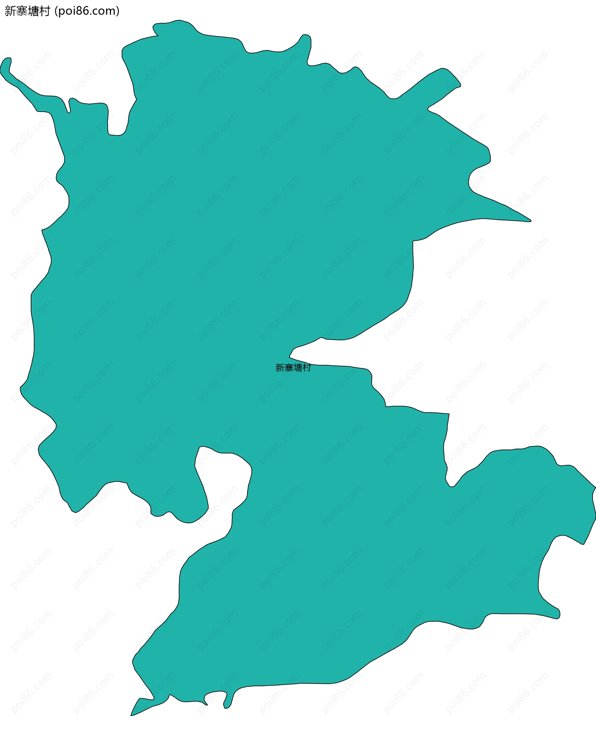 新寨塘村边界地图