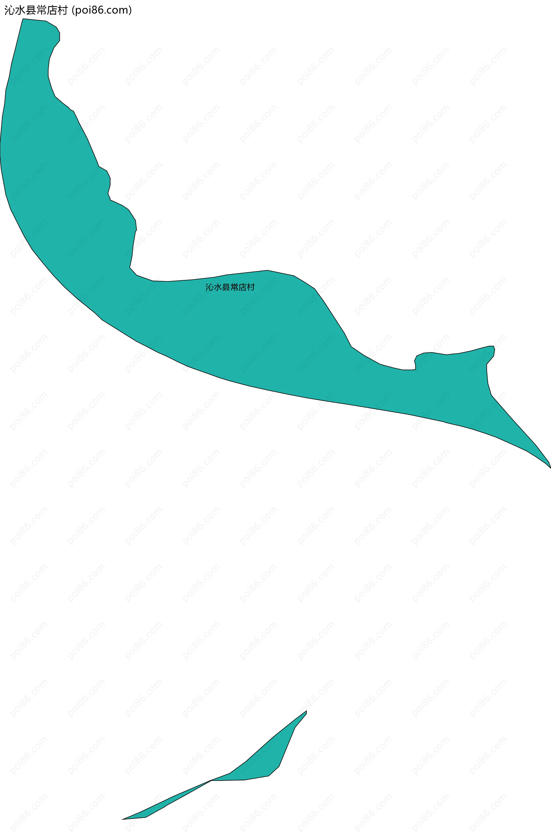 沁水县常店村边界地图