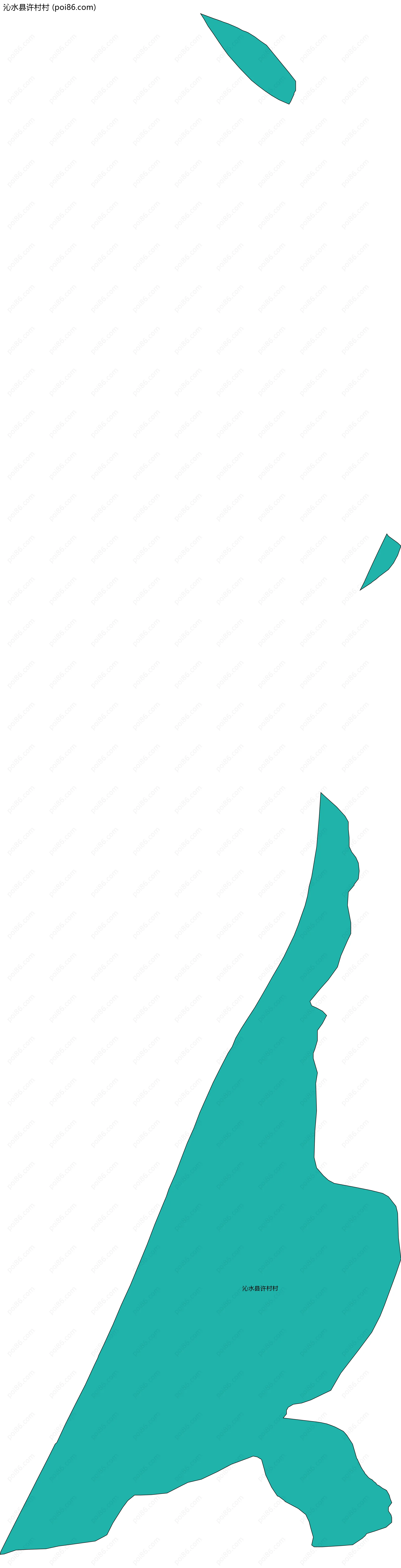 沁水县许村村边界地图