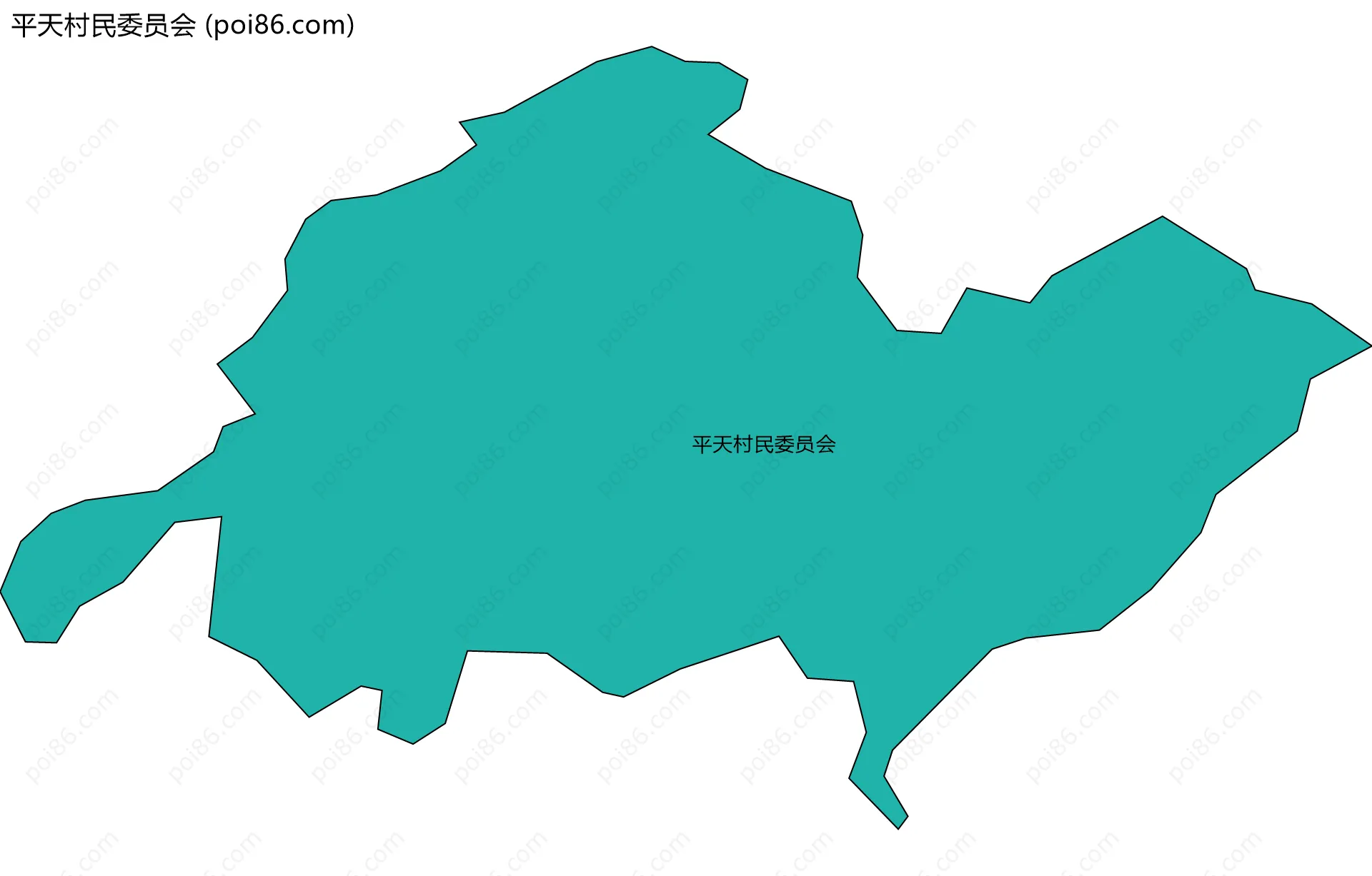 平天村民委员会边界地图