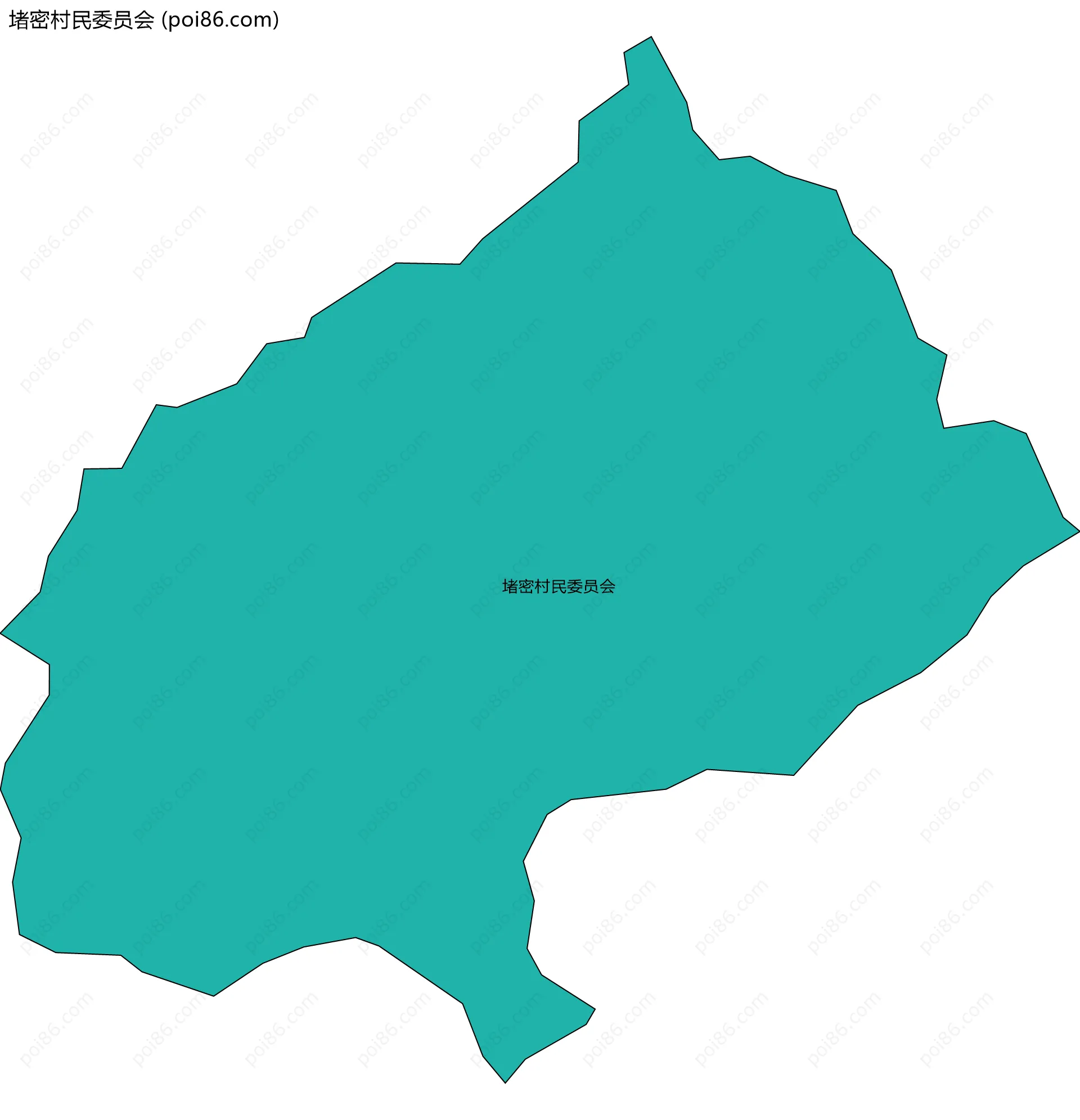堵密村民委员会边界地图