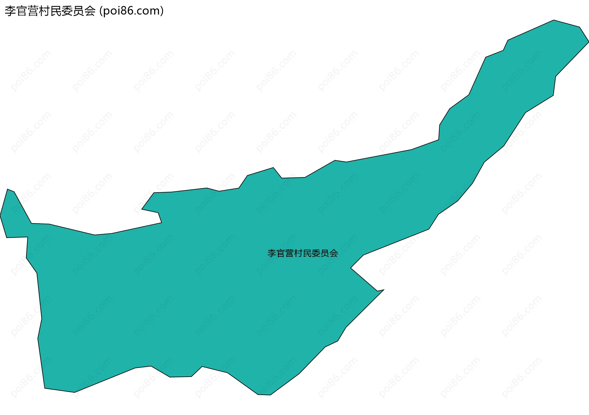 李官营村民委员会边界地图