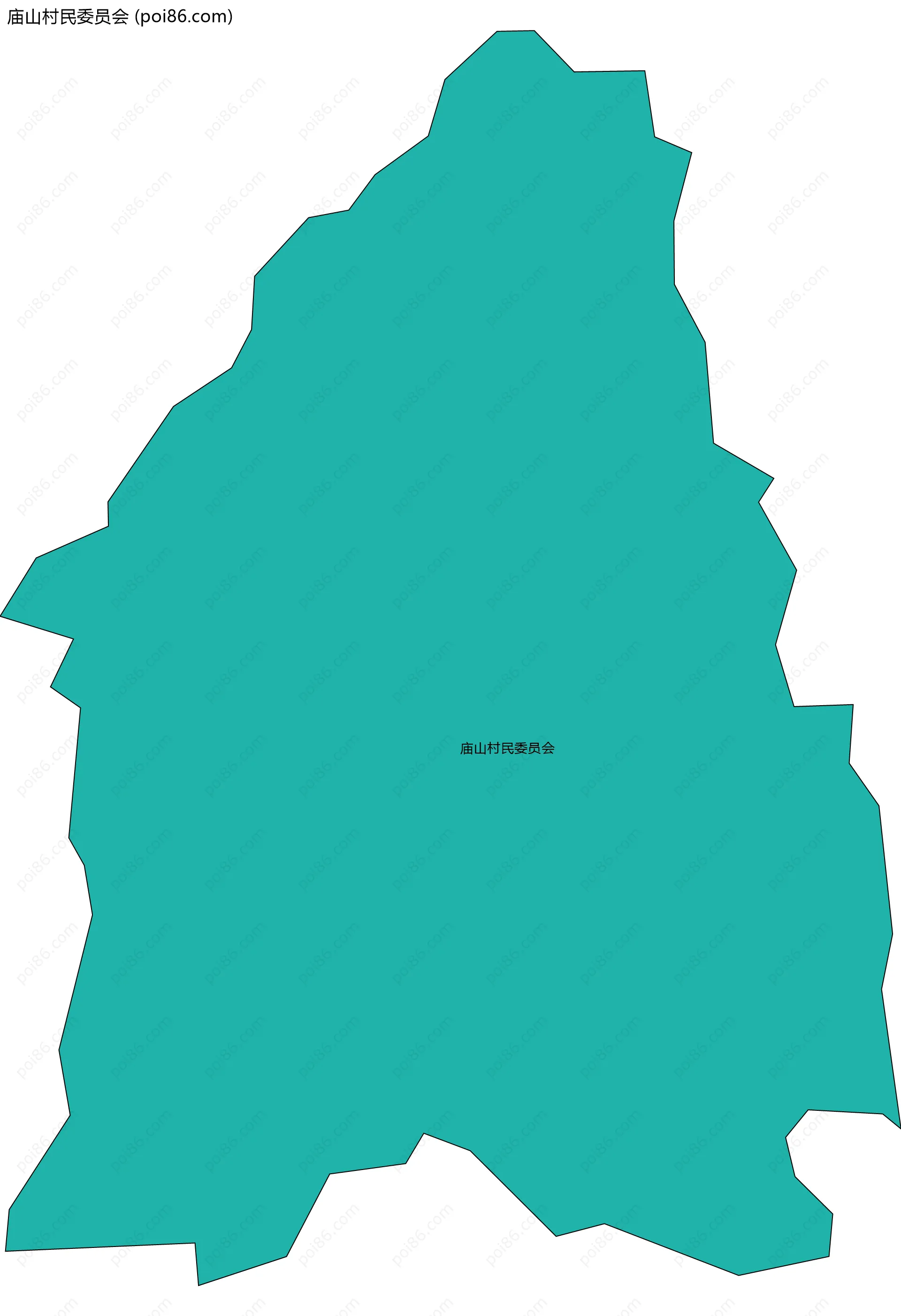 庙山村民委员会边界地图