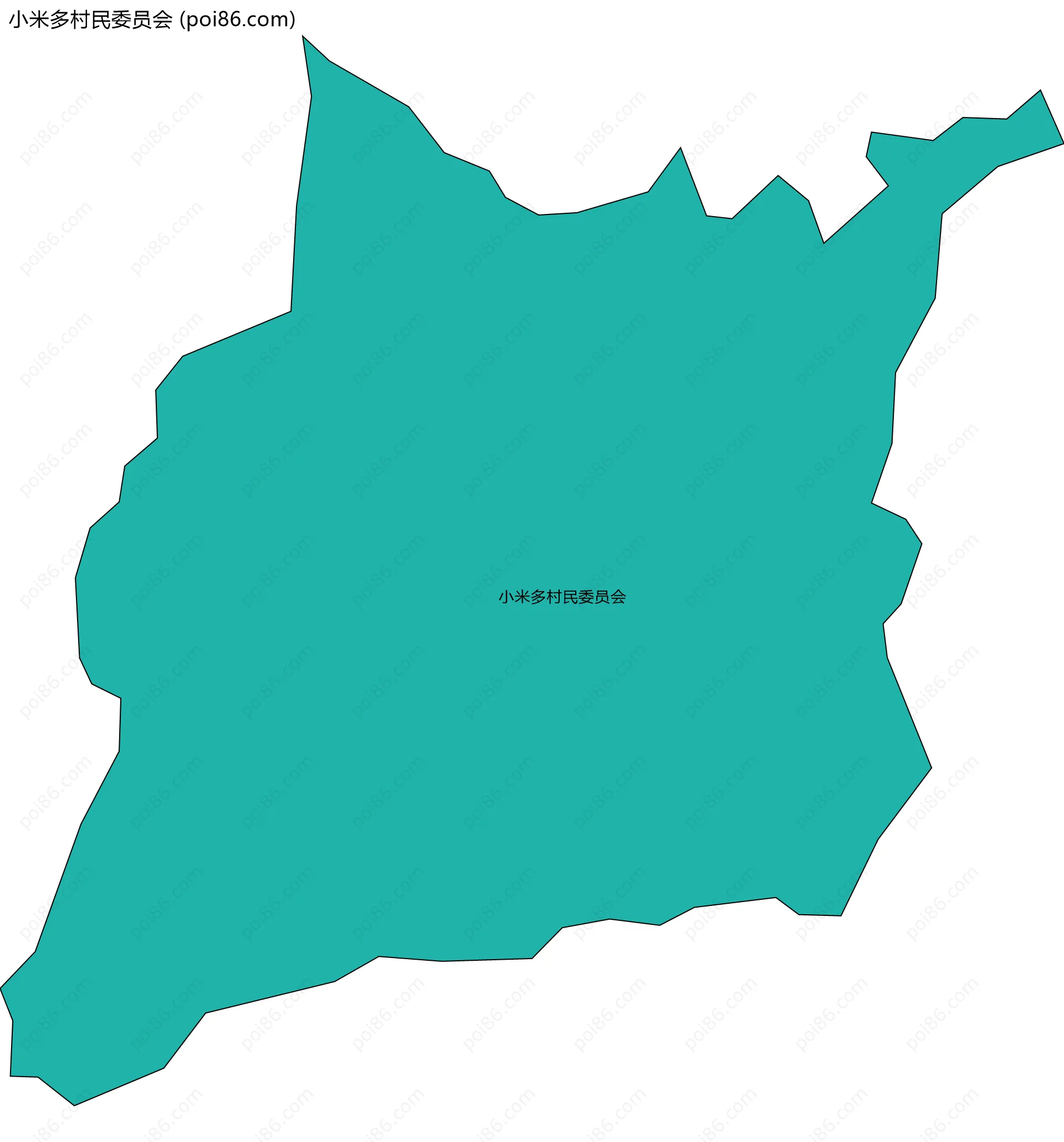 小米多村民委员会边界地图