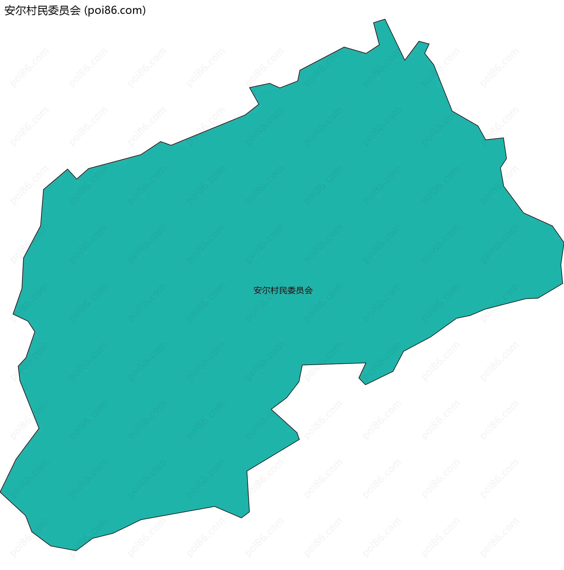 安尔村民委员会边界地图