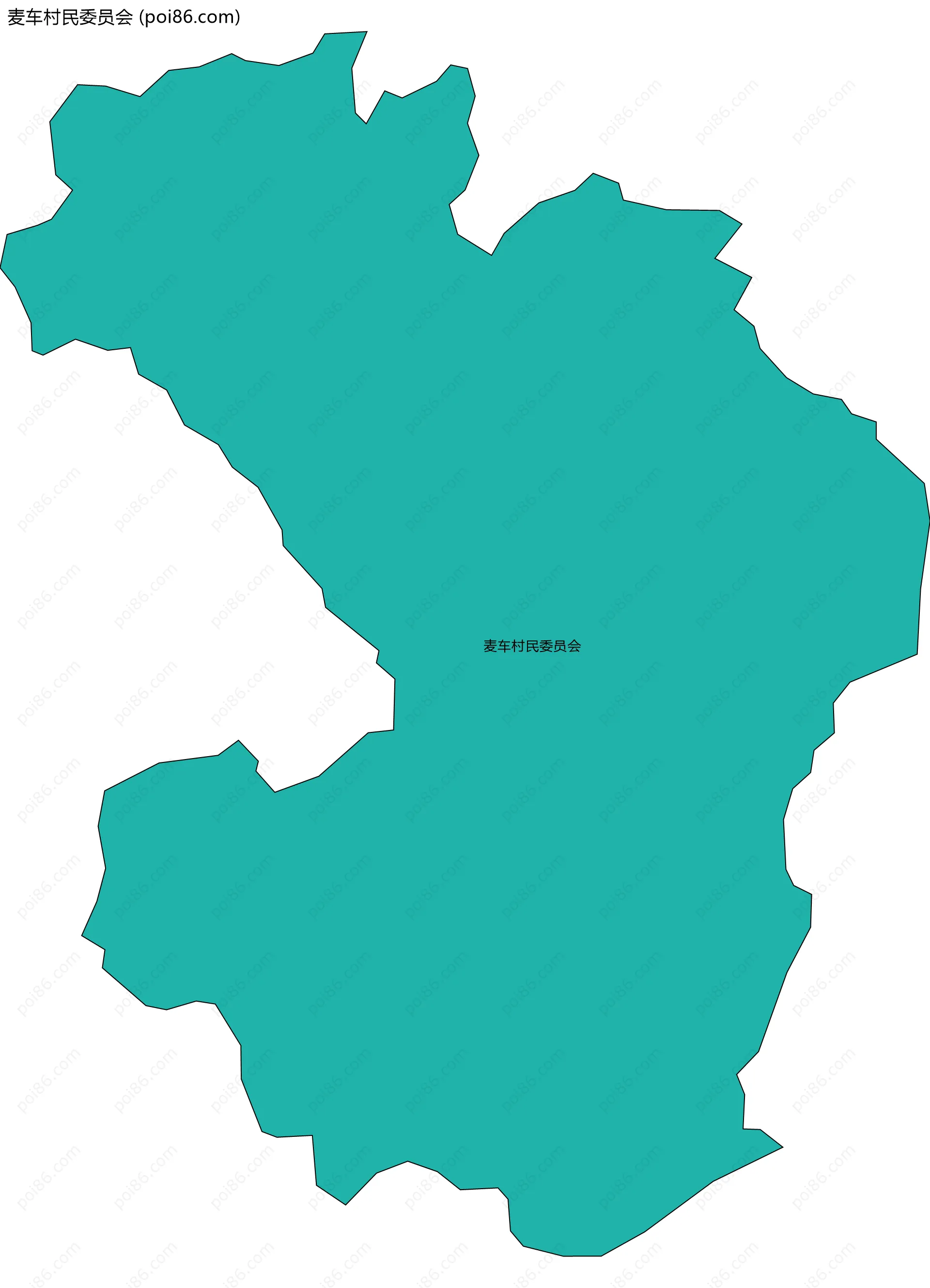 麦车村民委员会边界地图