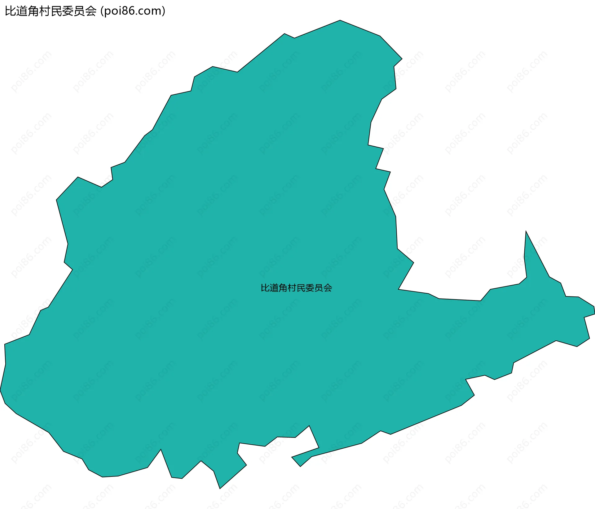 比道角村民委员会边界地图