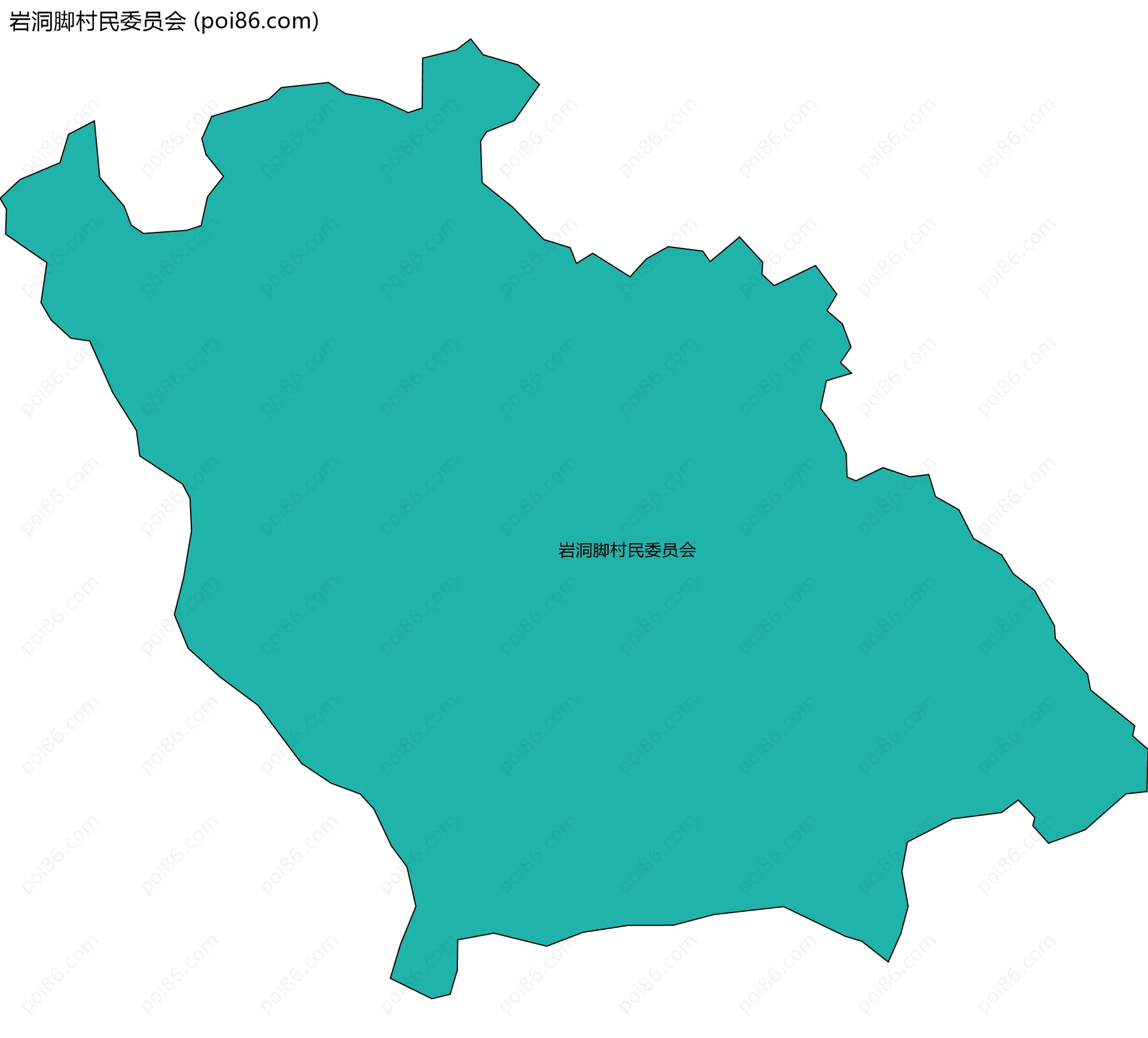 岩洞脚村民委员会边界地图