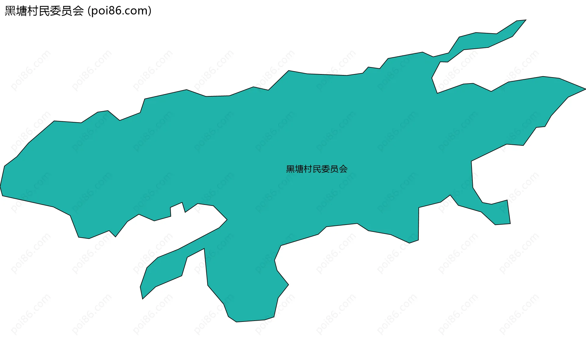 黑塘村民委员会边界地图