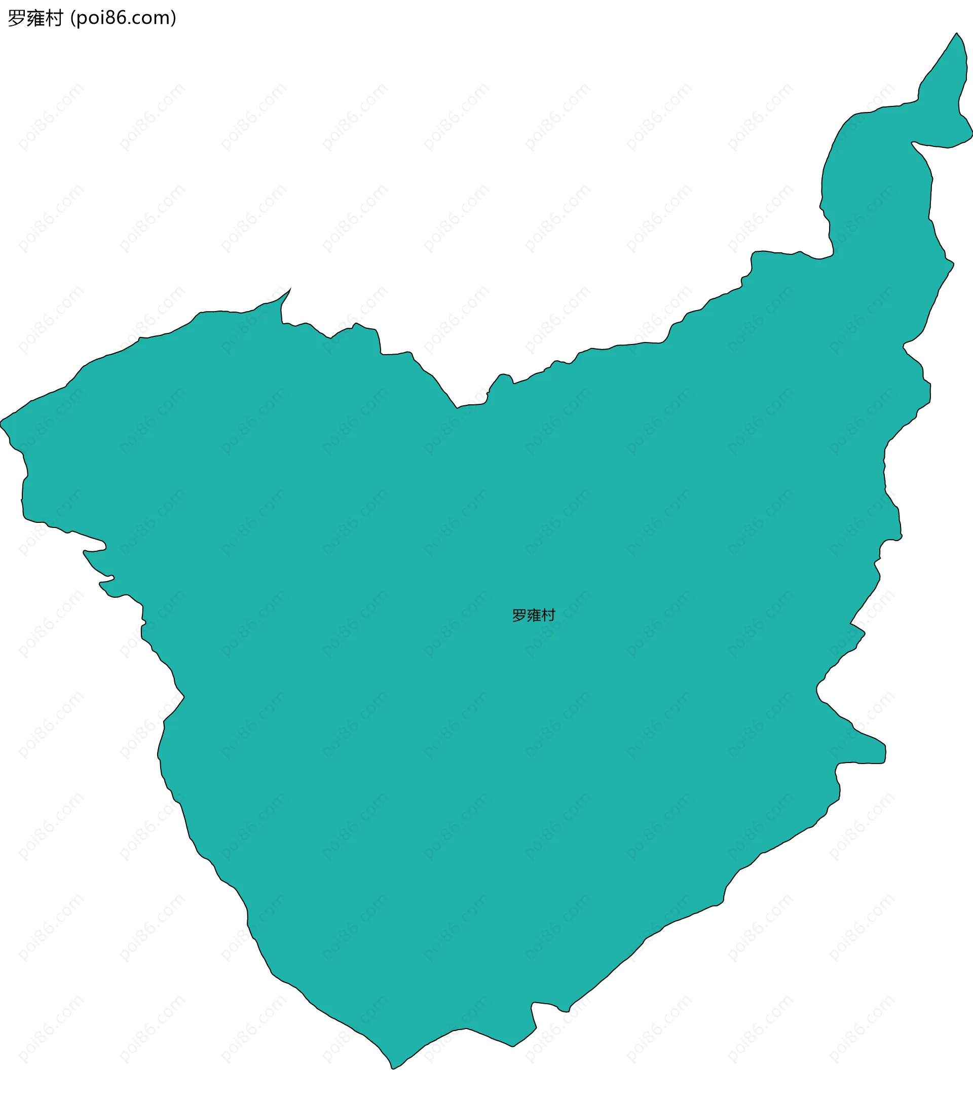 罗雍村边界地图