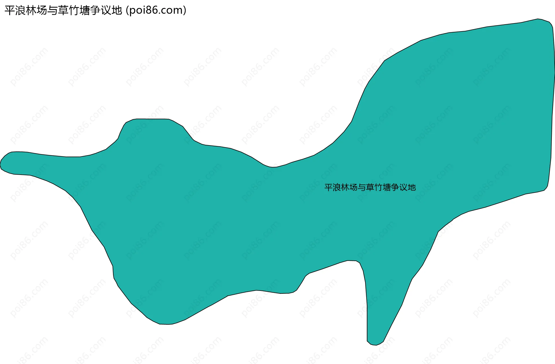 平浪林场与草竹塘争议地边界地图