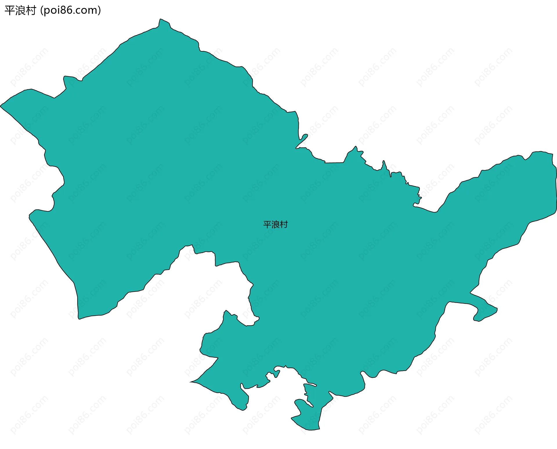 平浪村边界地图