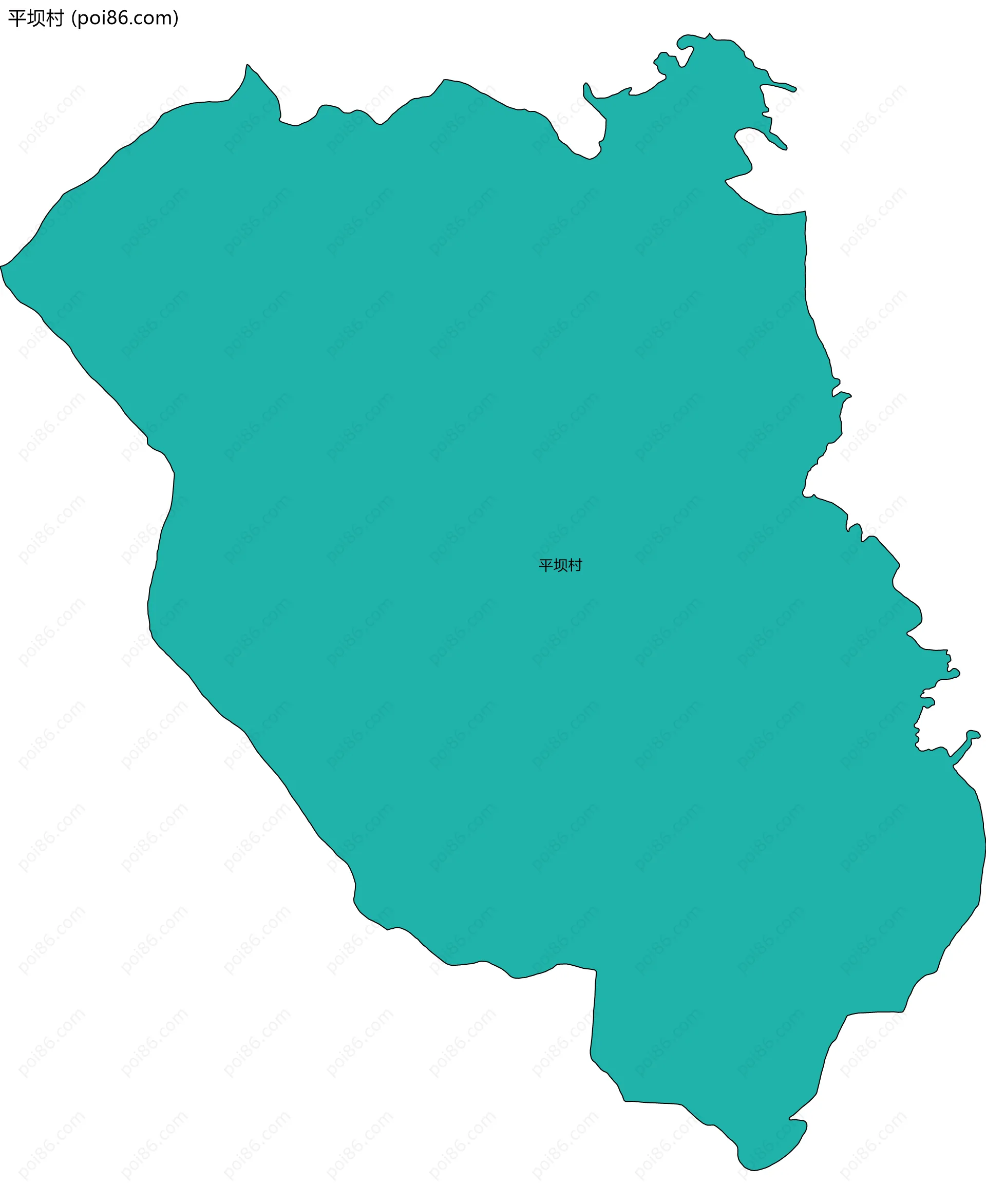 平坝村边界地图