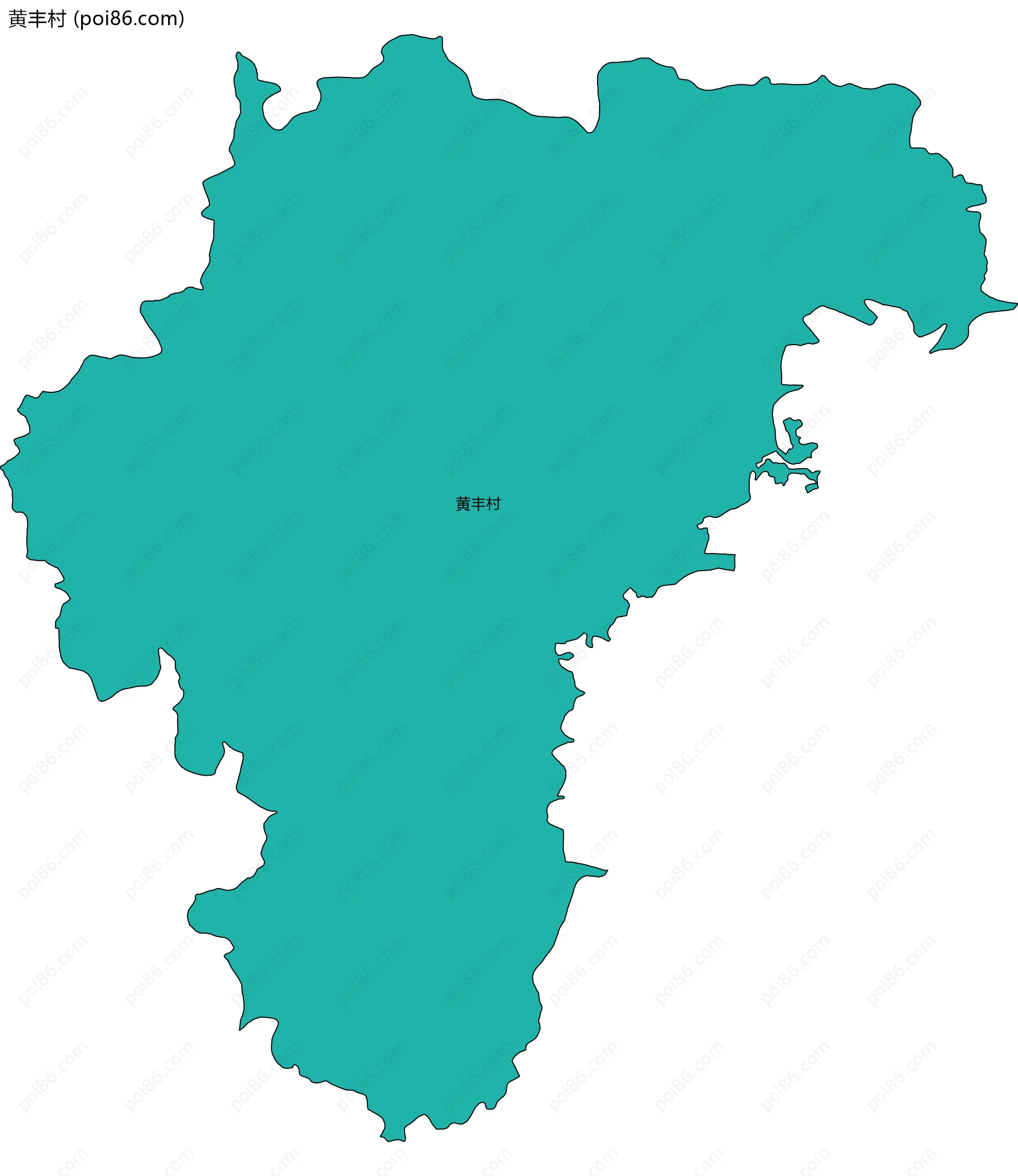 黄丰村边界地图