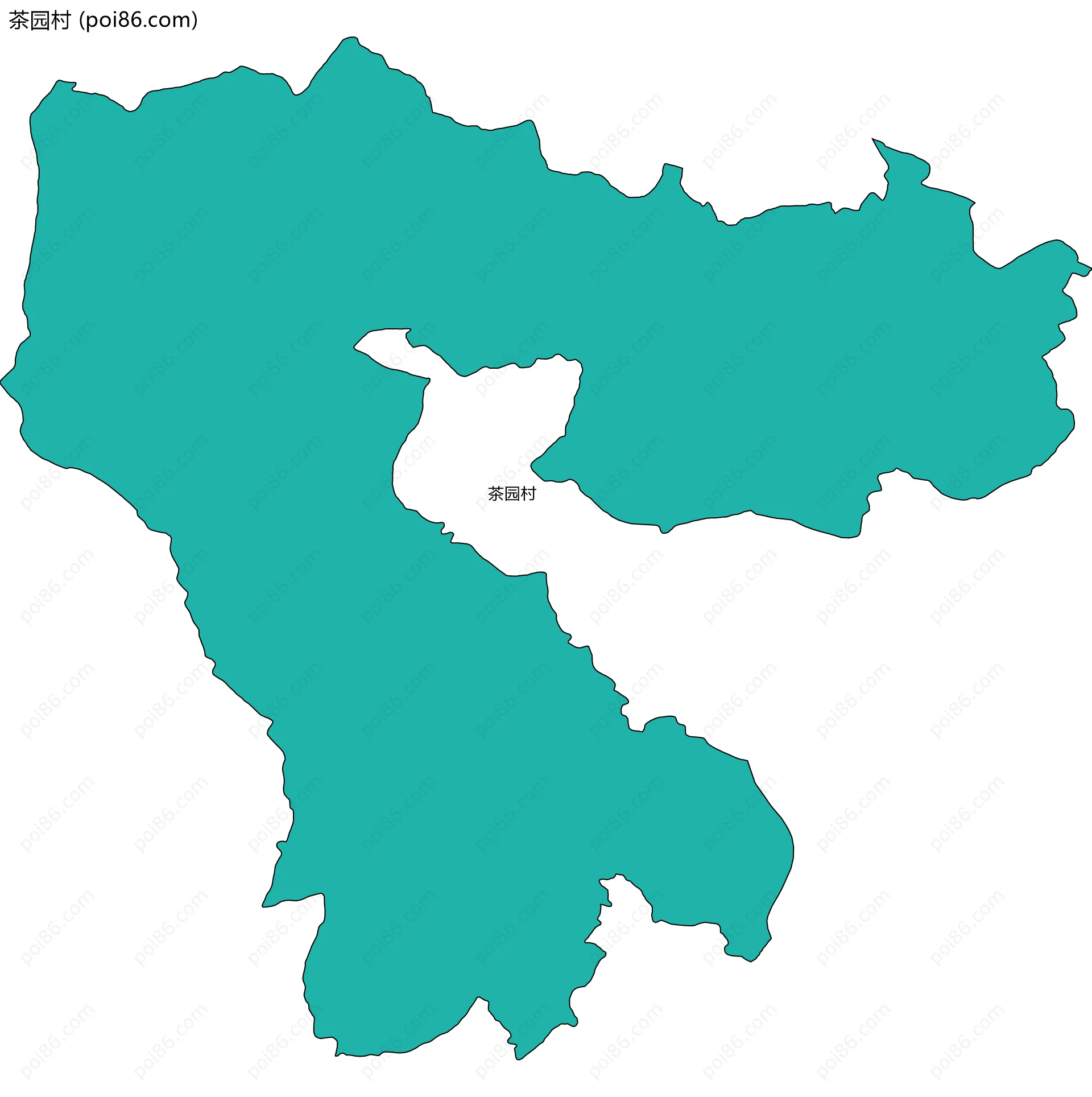 茶园村边界地图