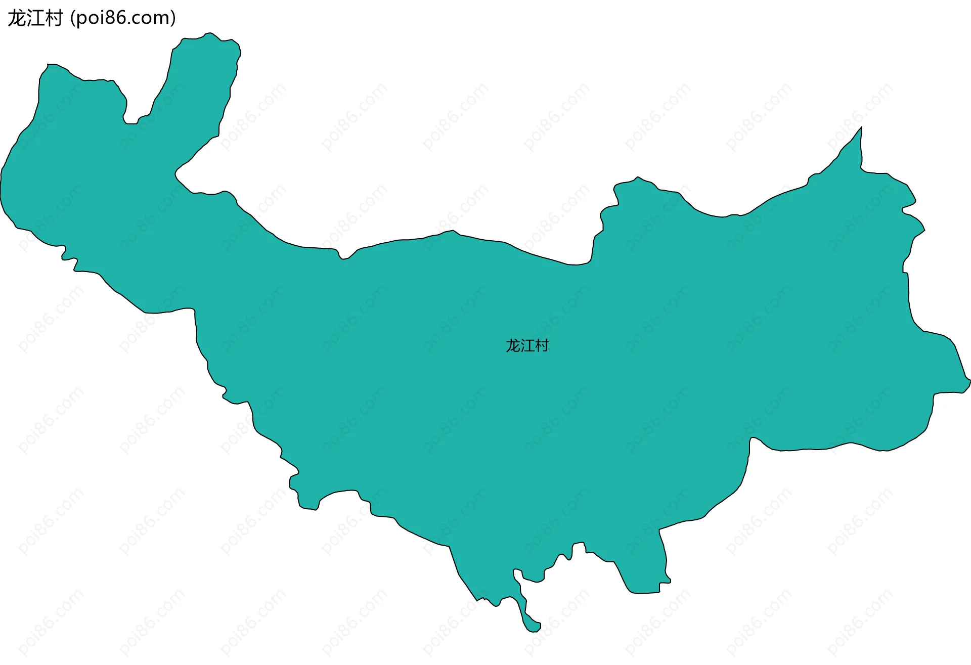 龙江村边界地图