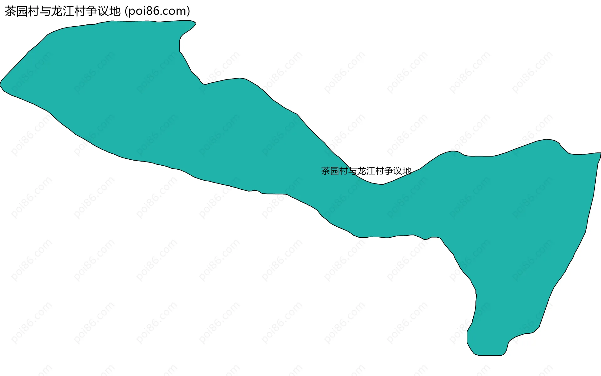 茶园村与龙江村争议地边界地图