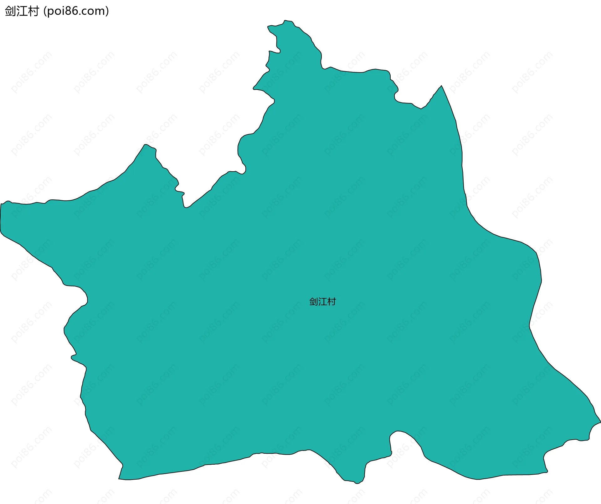 剑江村边界地图