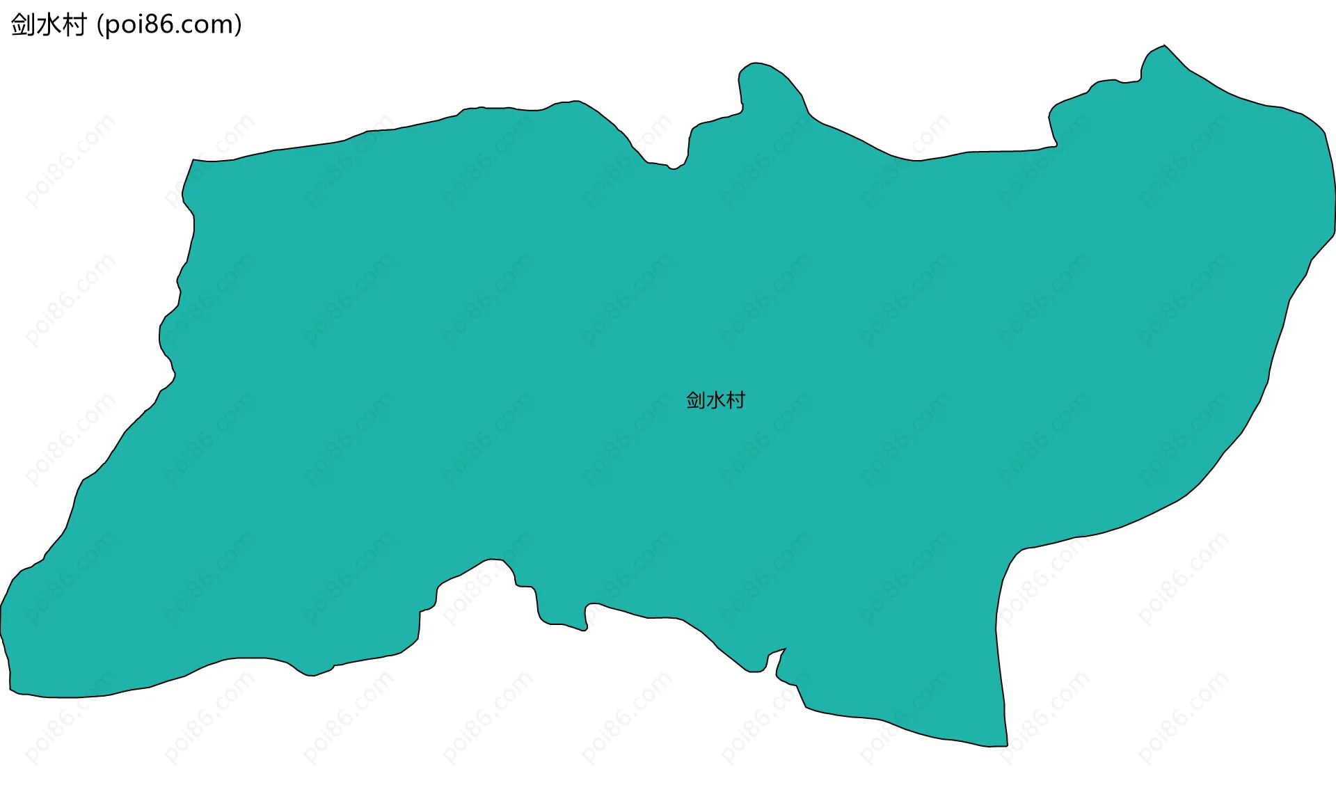 剑水村边界地图