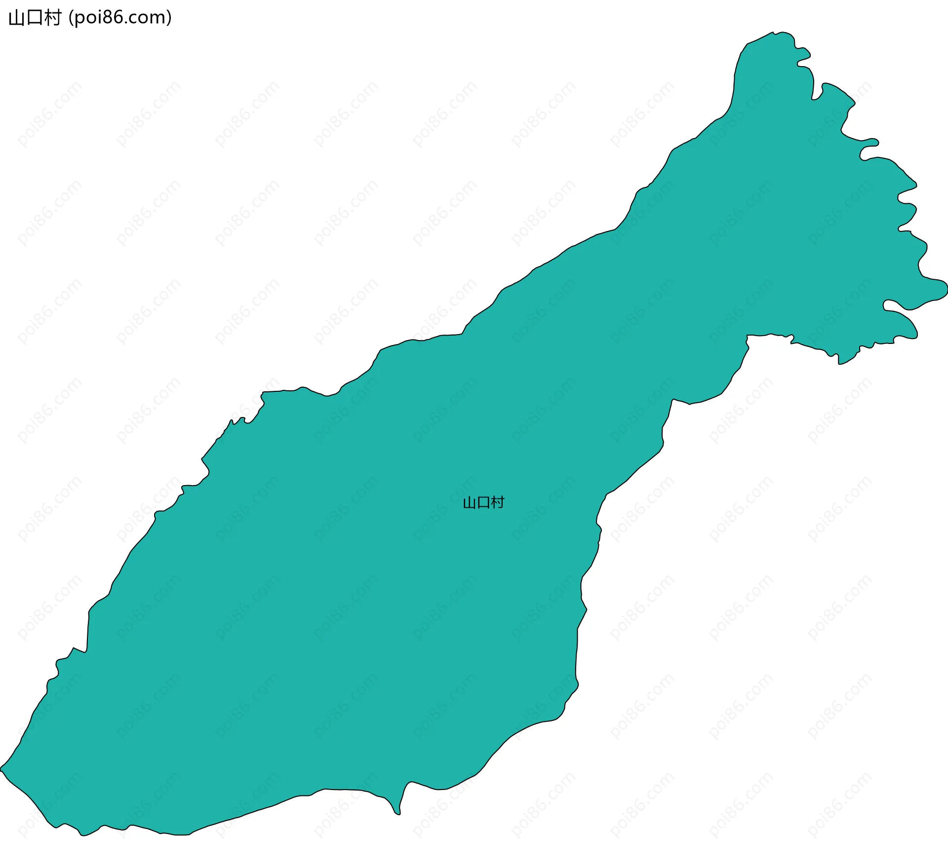 山口村边界地图