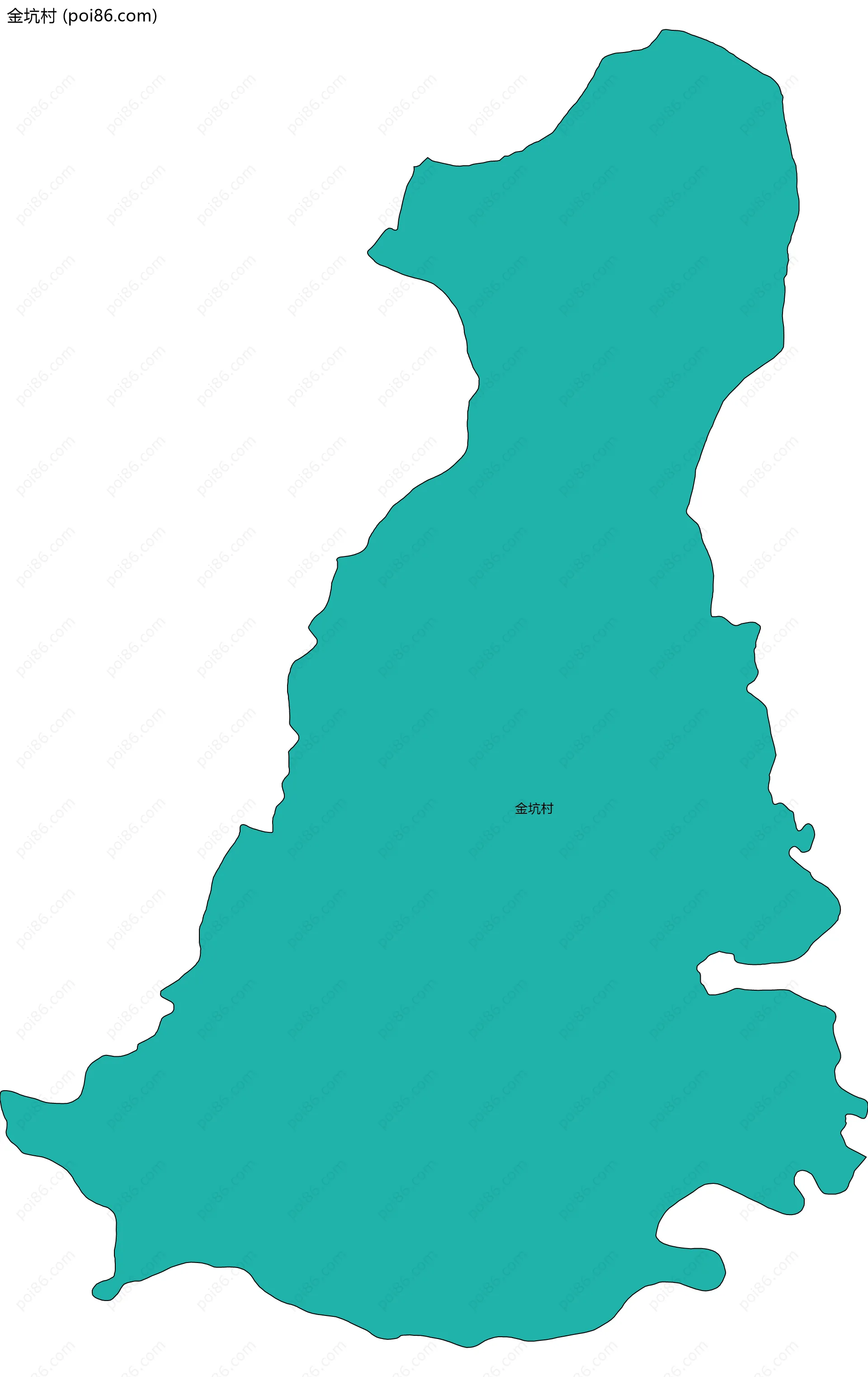 金坑村边界地图