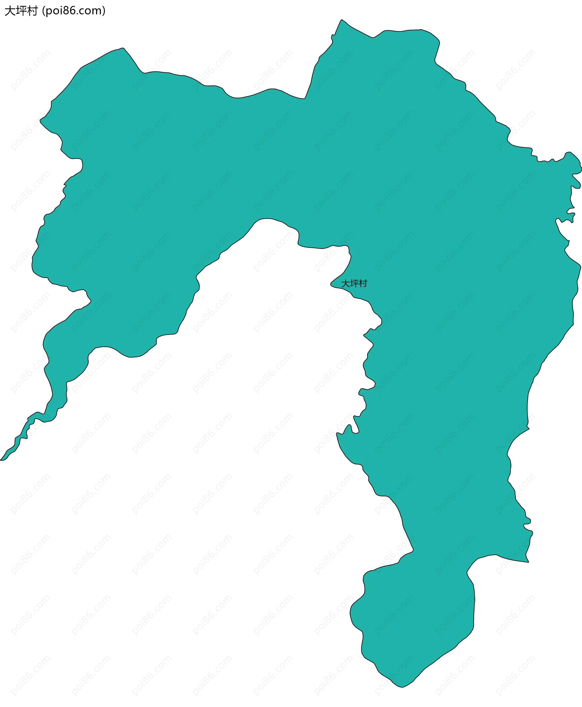 大坪村边界地图