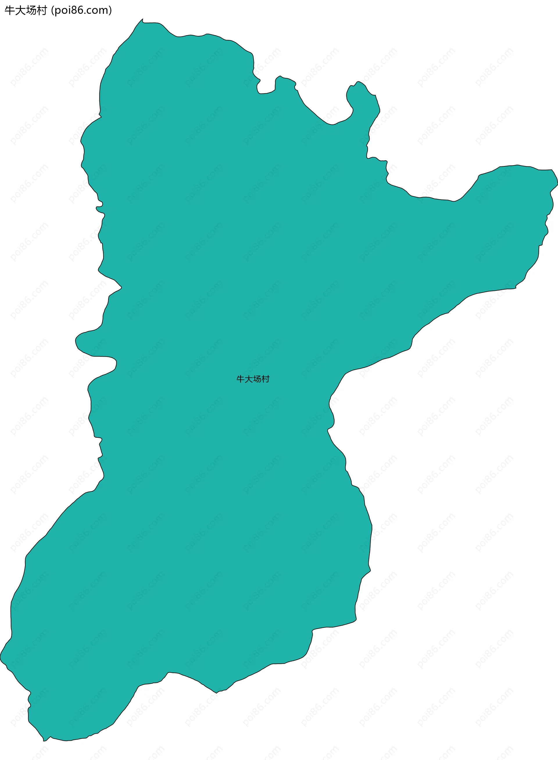 牛大场村边界地图