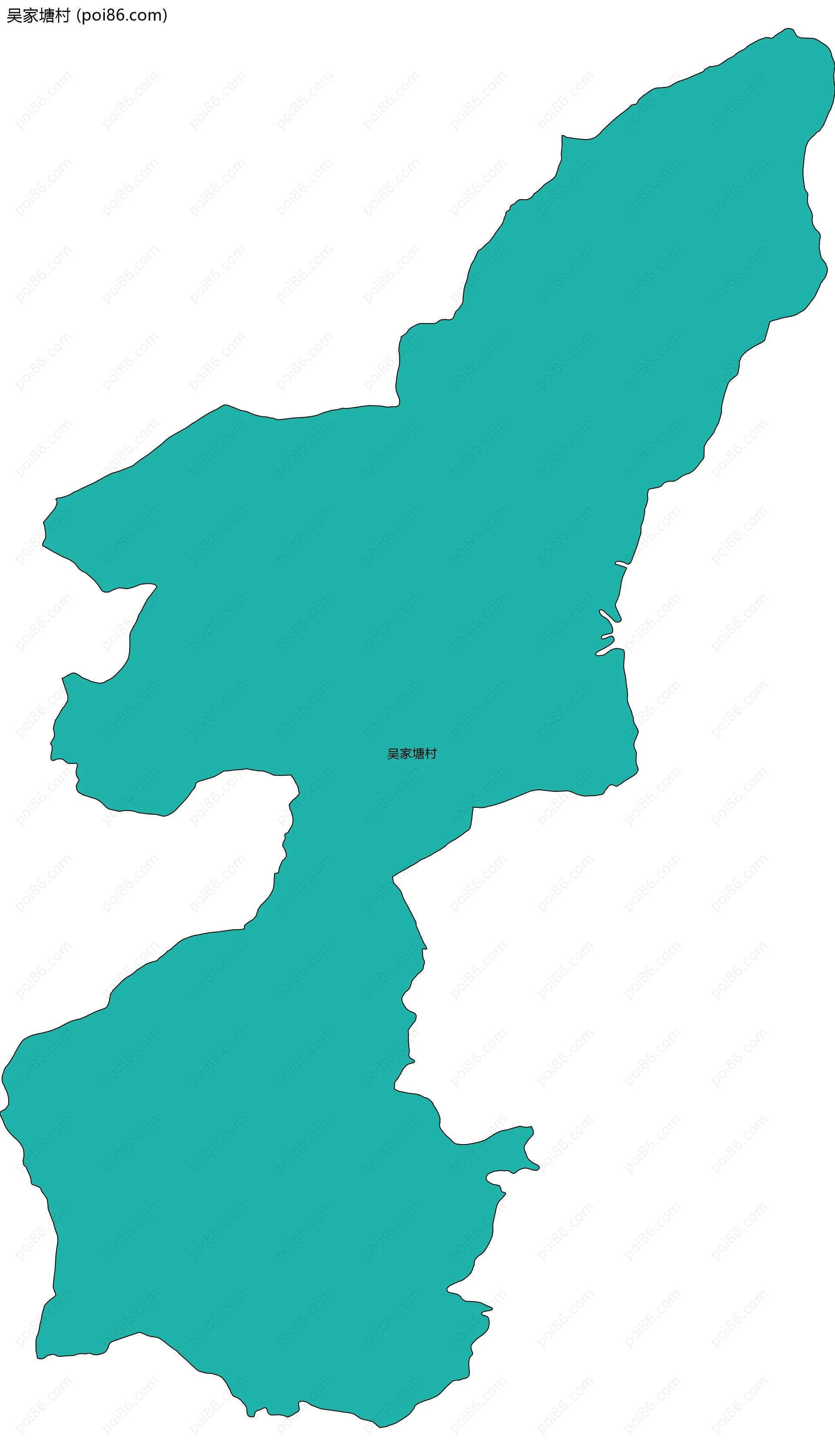 吴家塘村边界地图