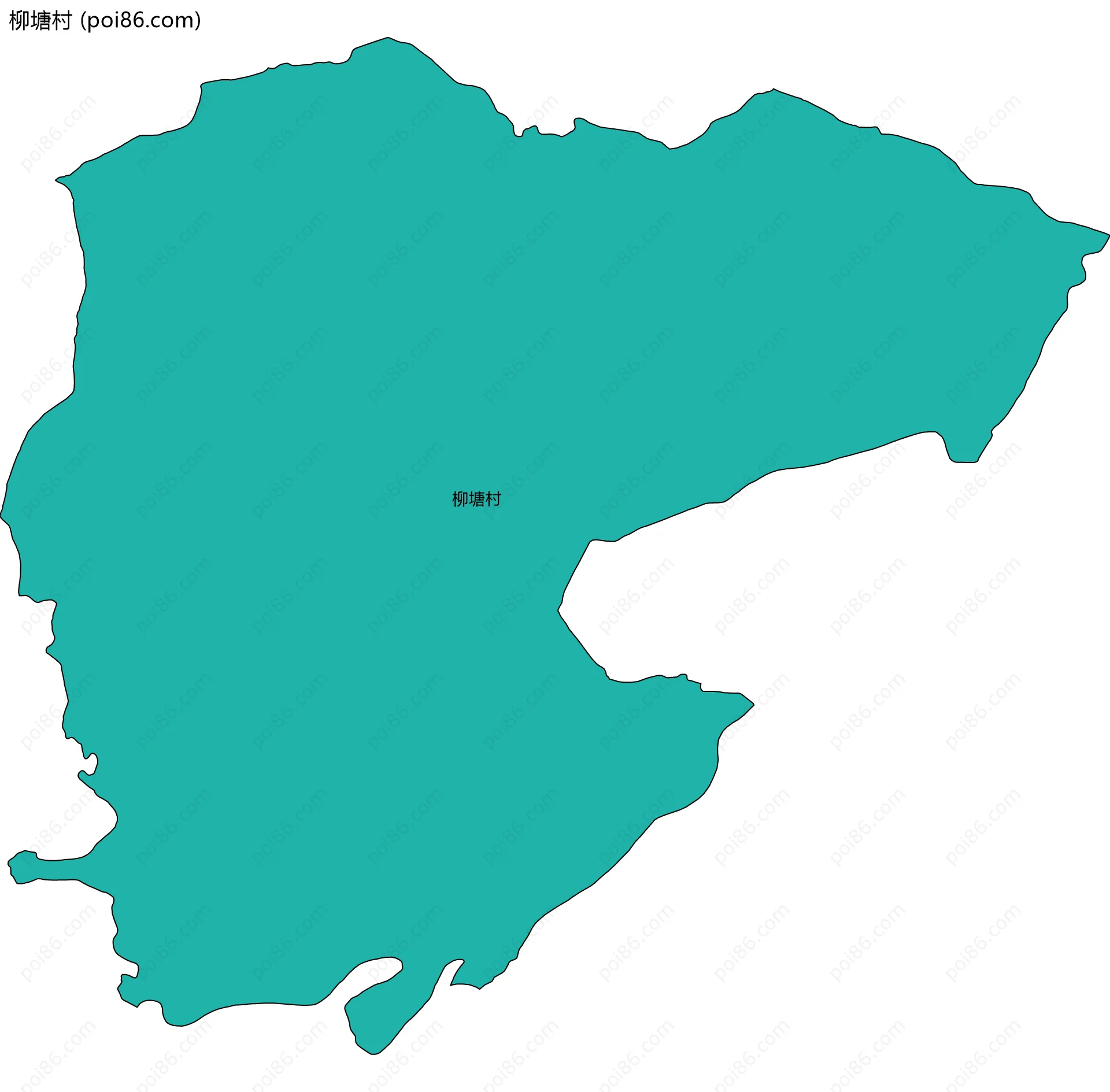 柳塘村边界地图