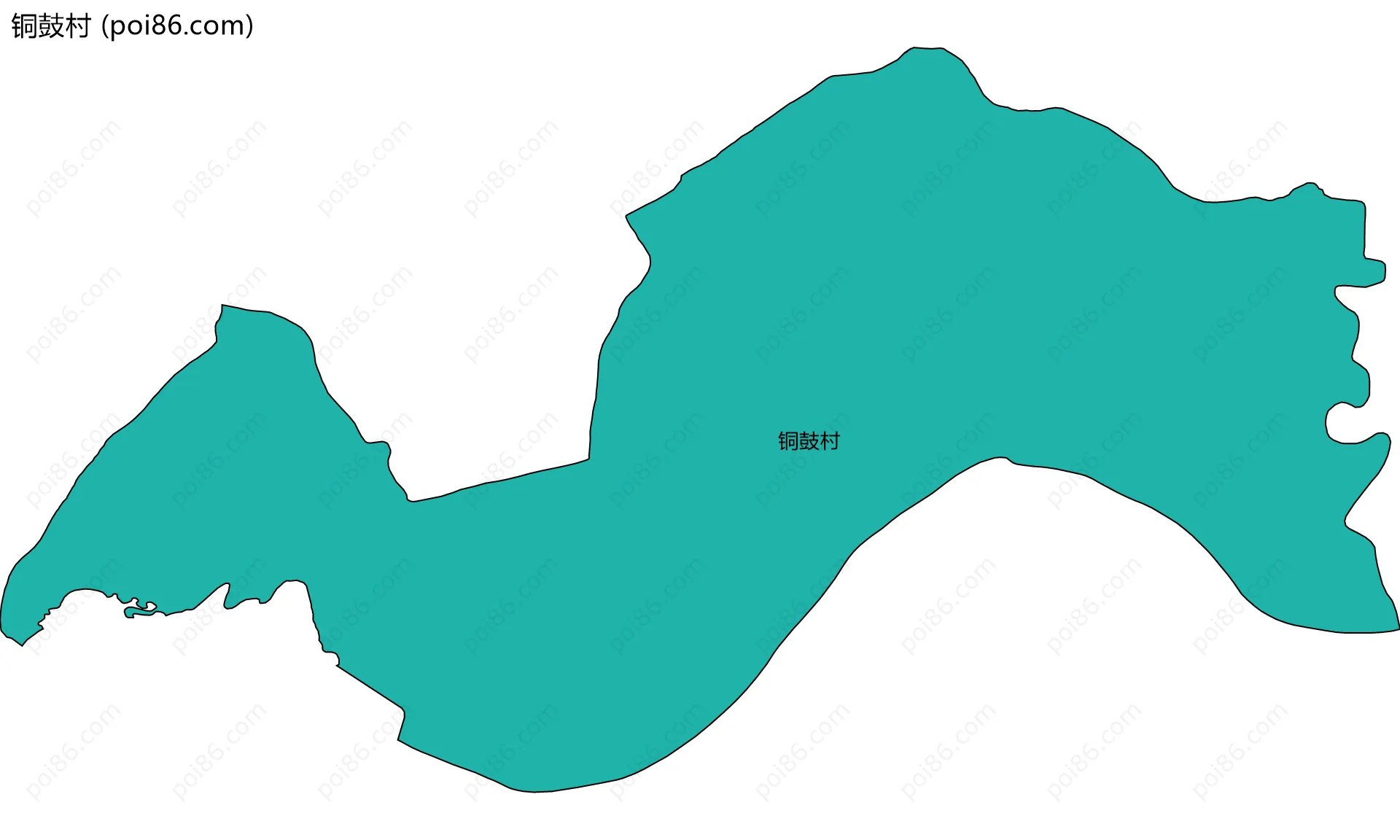 铜鼓村边界地图