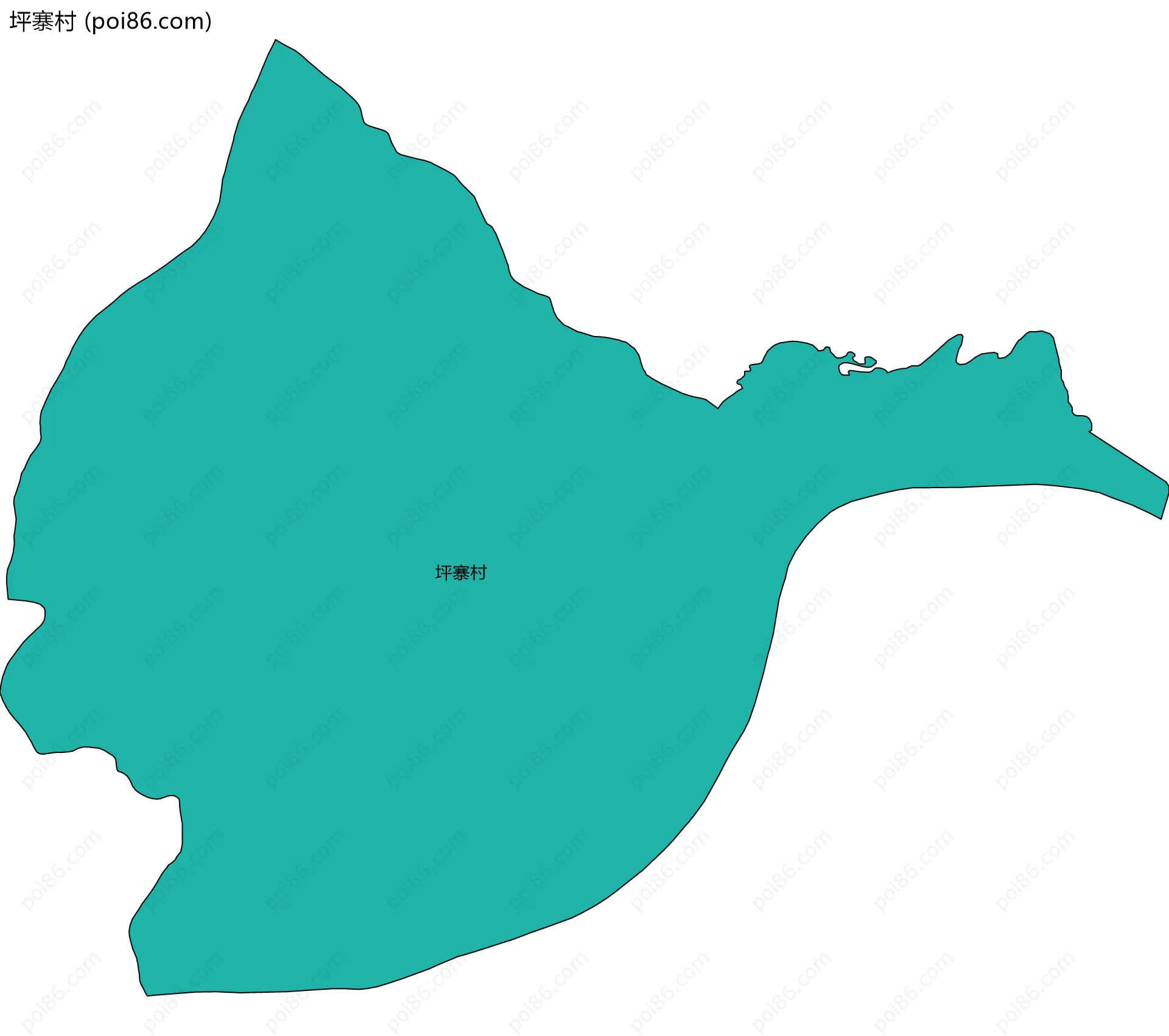 坪寨村边界地图