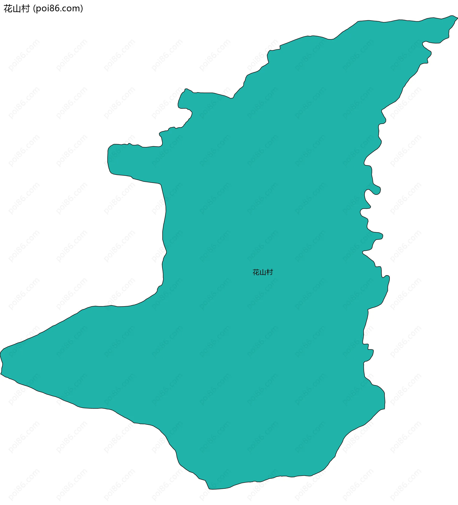 花山村边界地图