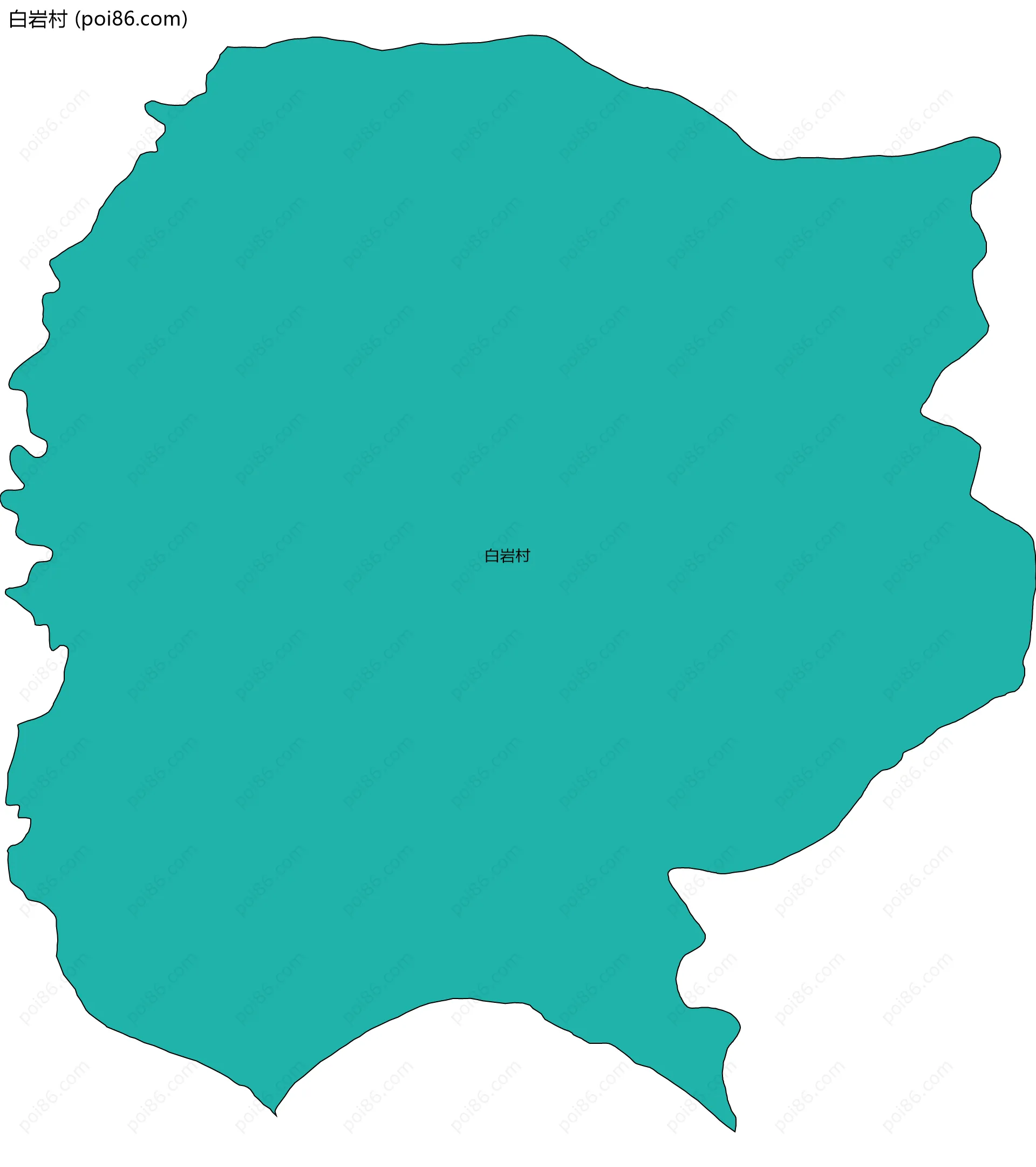 白岩村边界地图