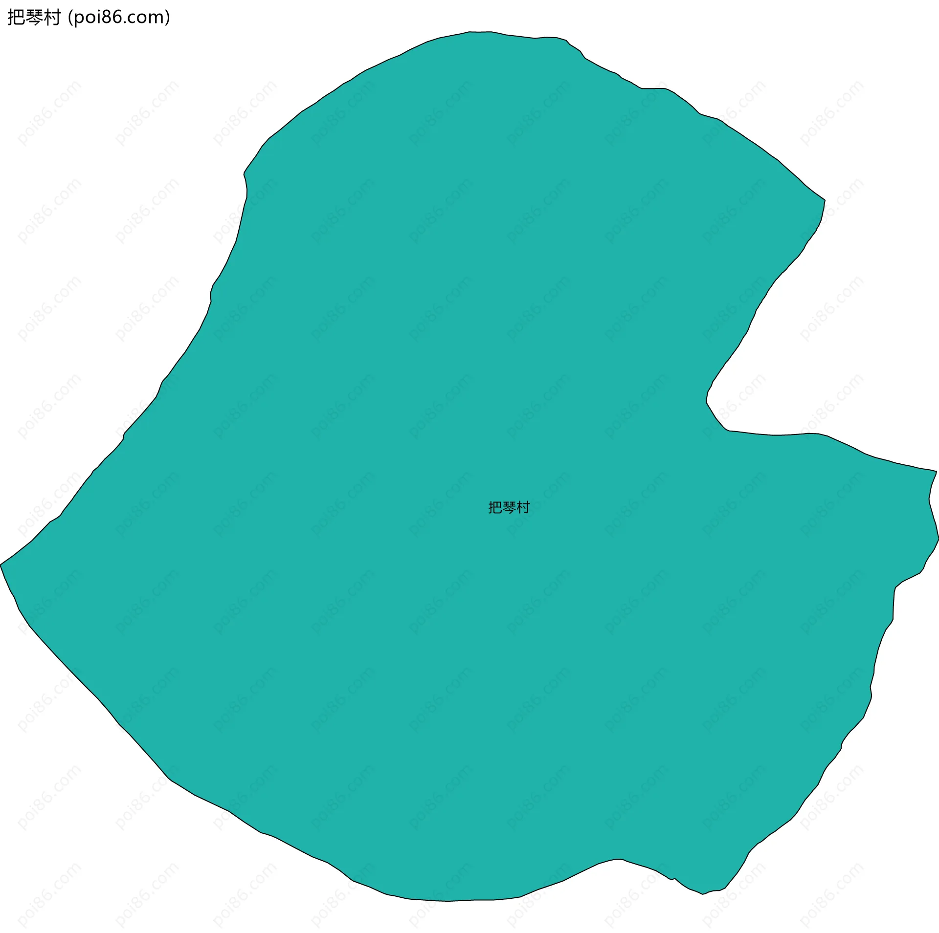 把琴村边界地图