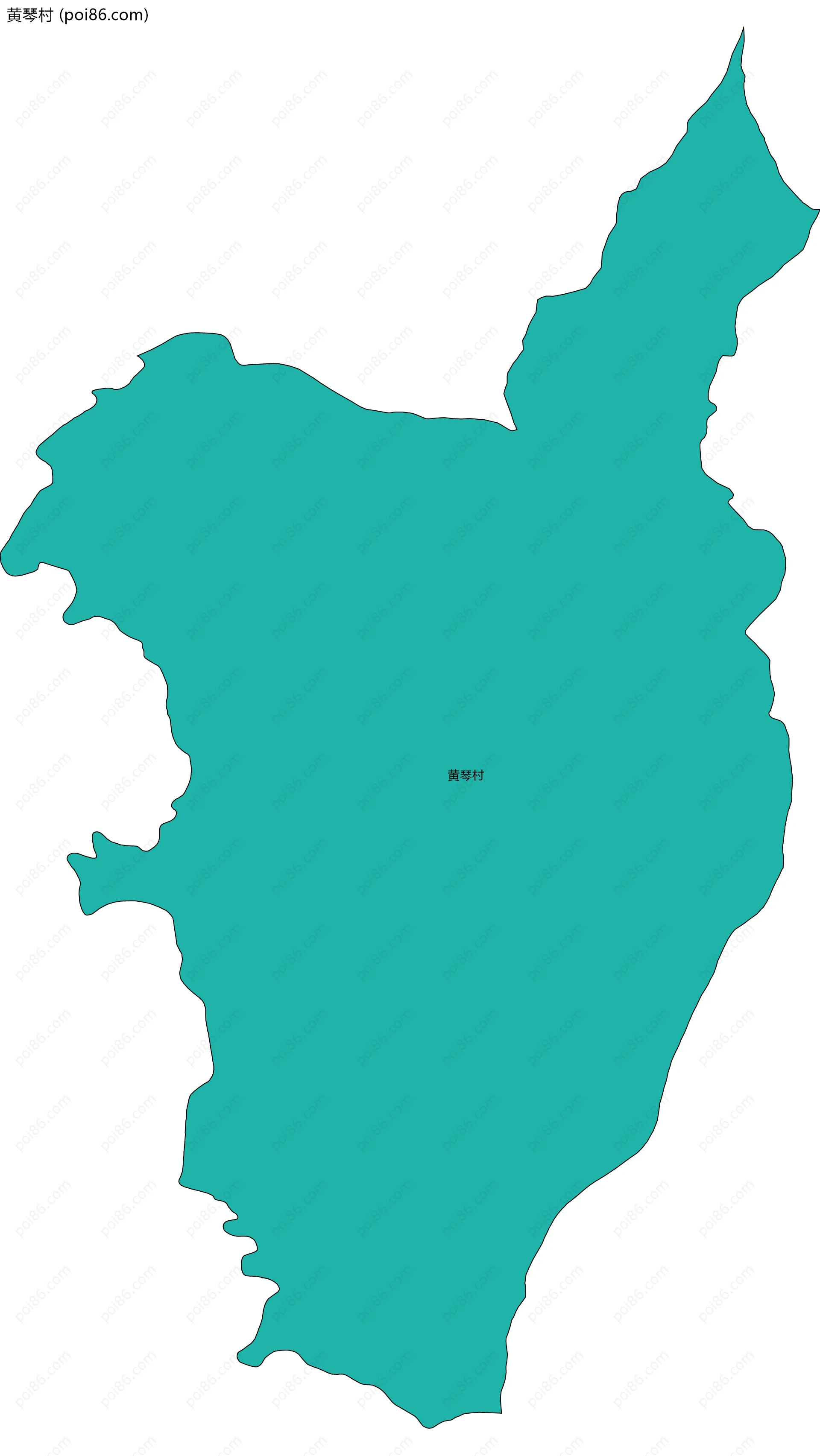 黄琴村边界地图