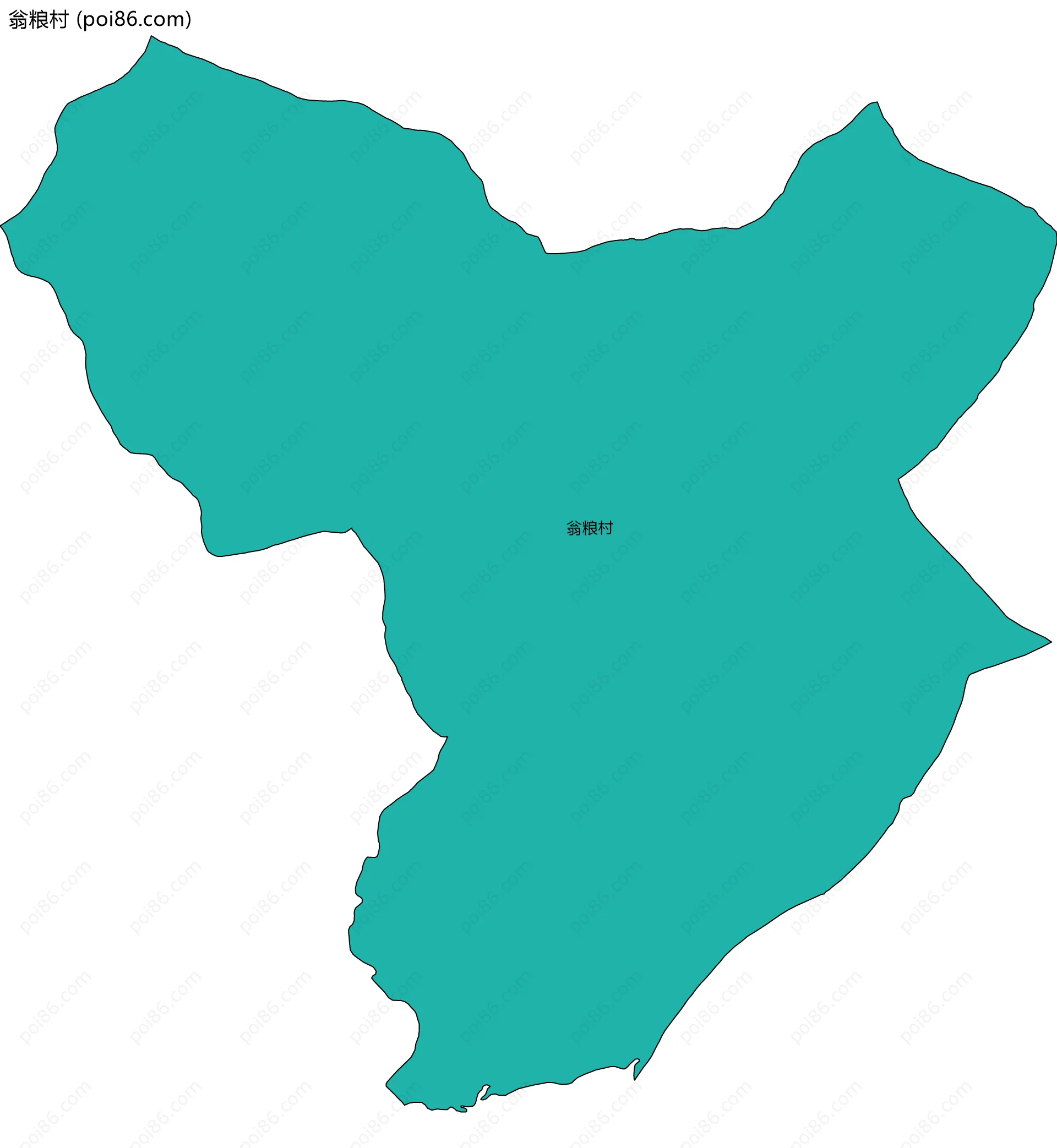 翁粮村边界地图