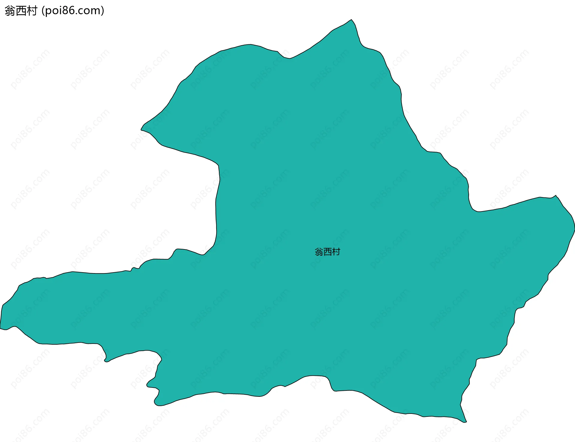 翁西村边界地图