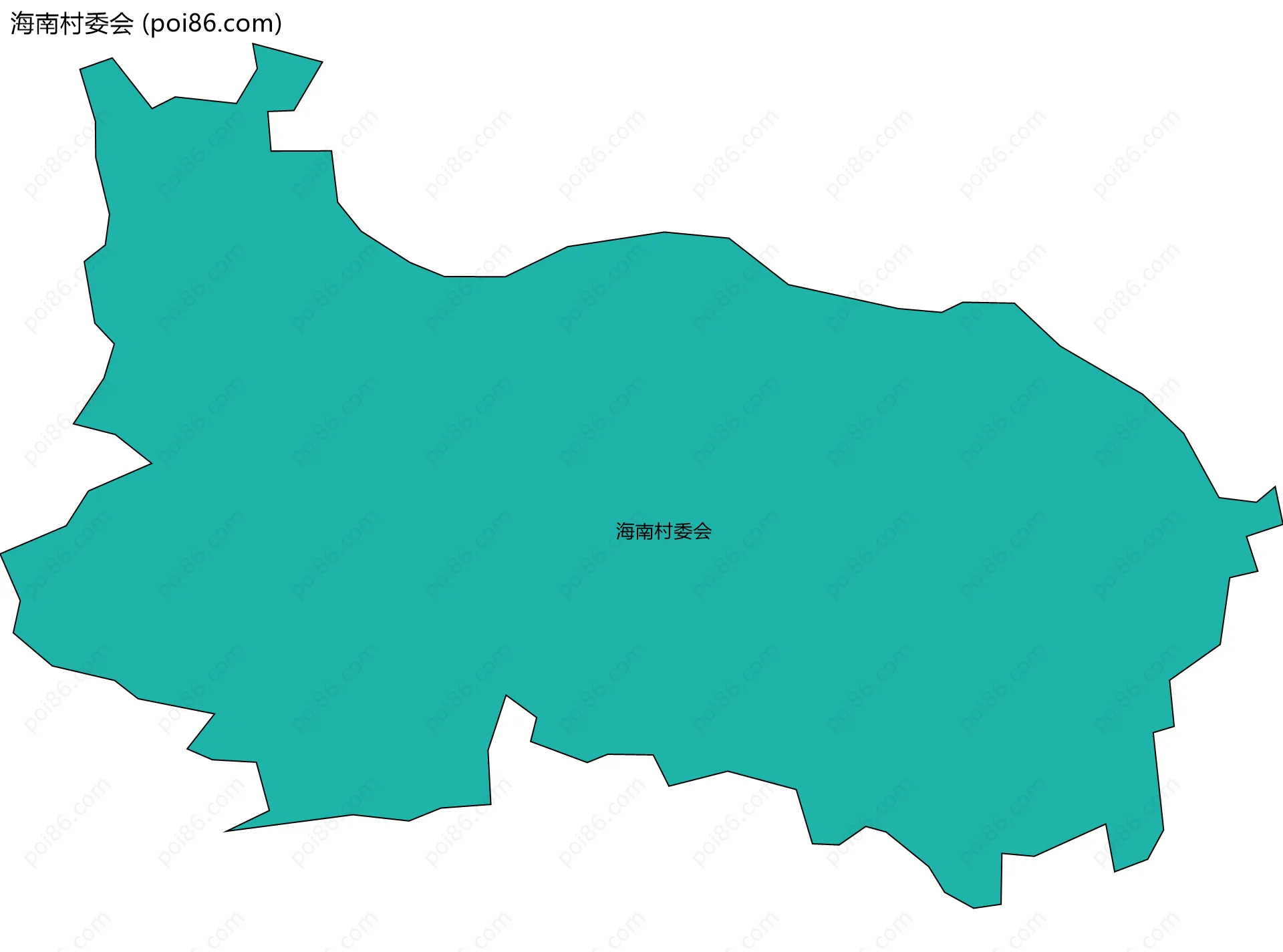 海南村委会边界地图