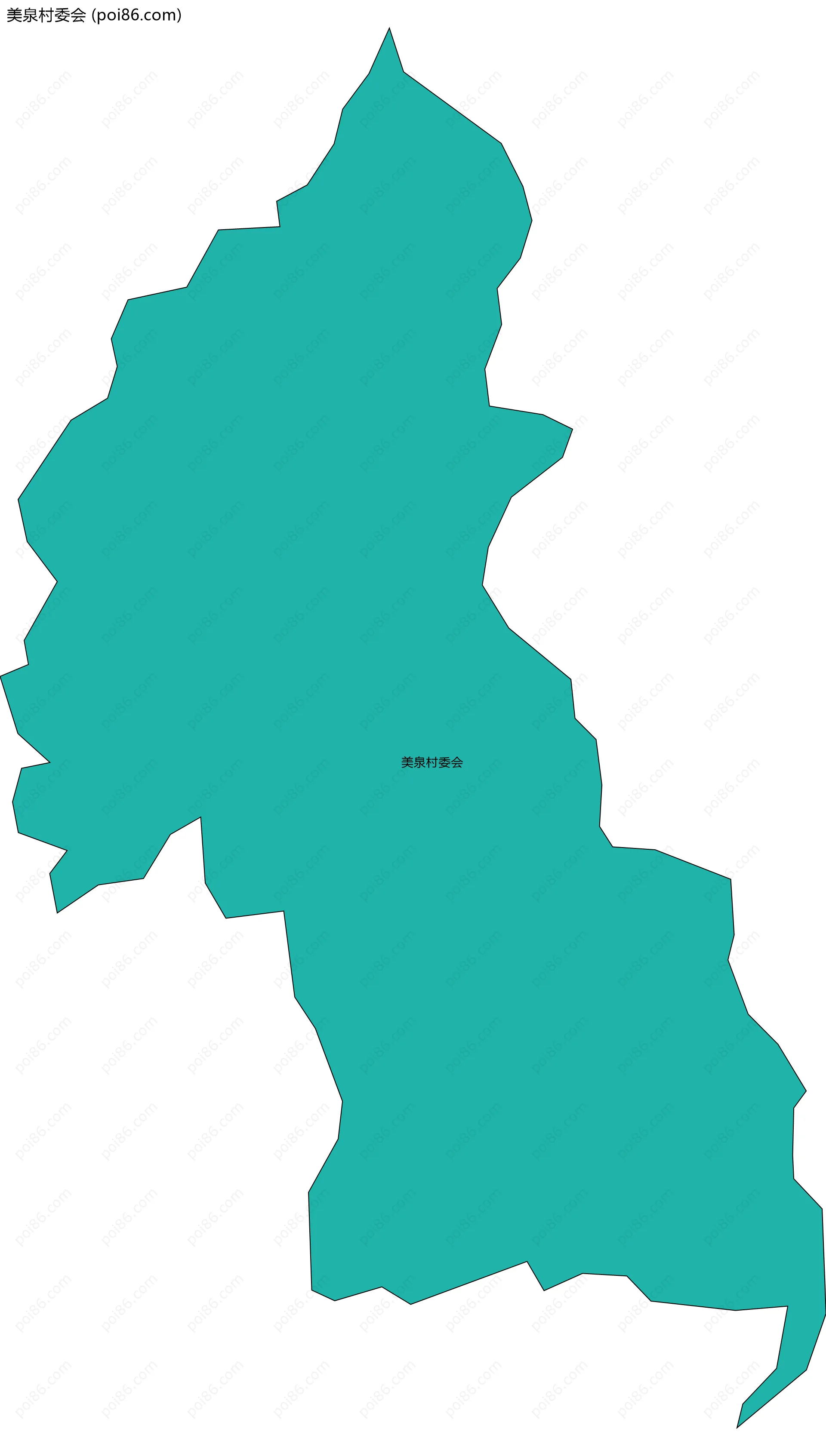 美泉村委会边界地图