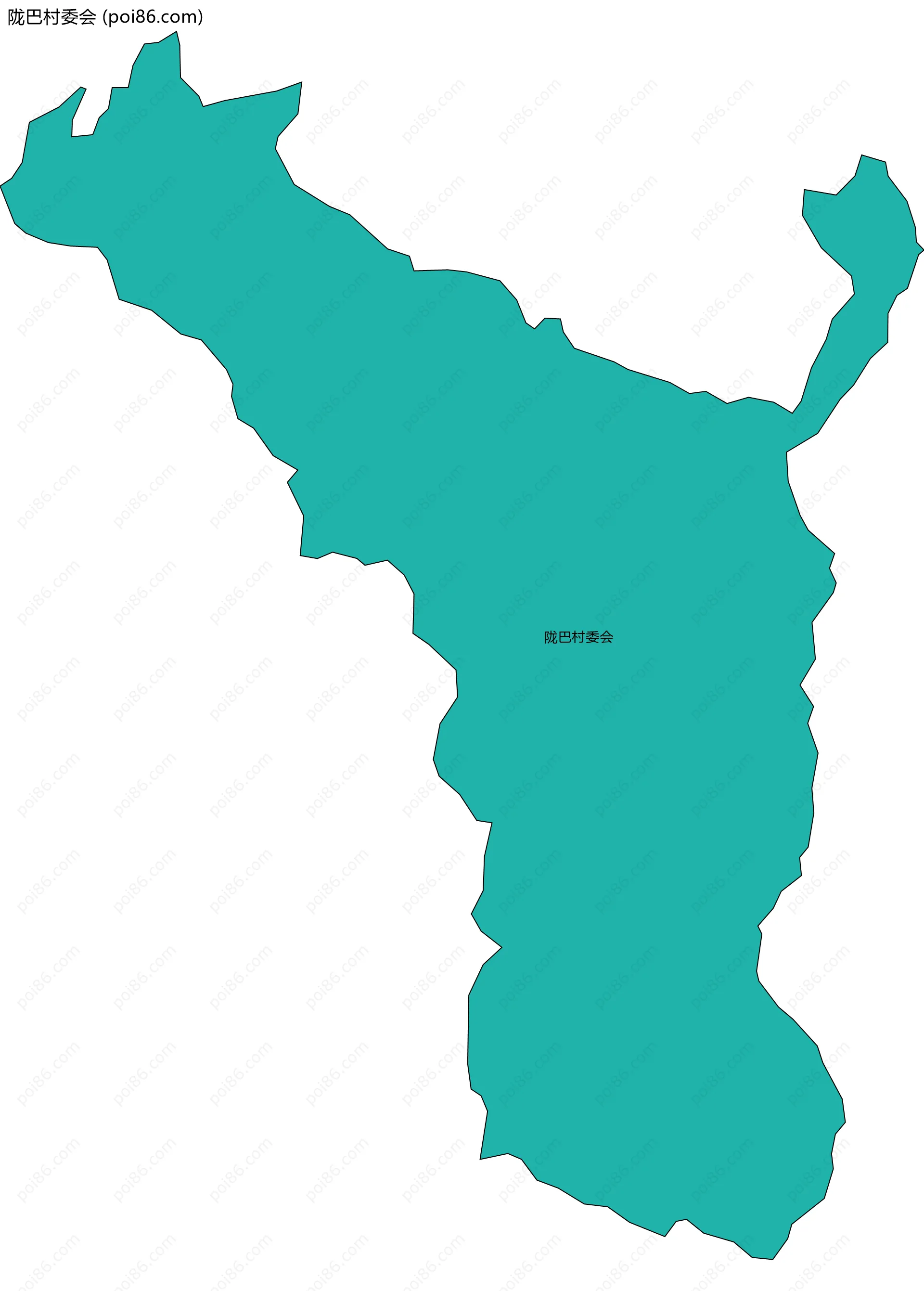 陇巴村委会边界地图