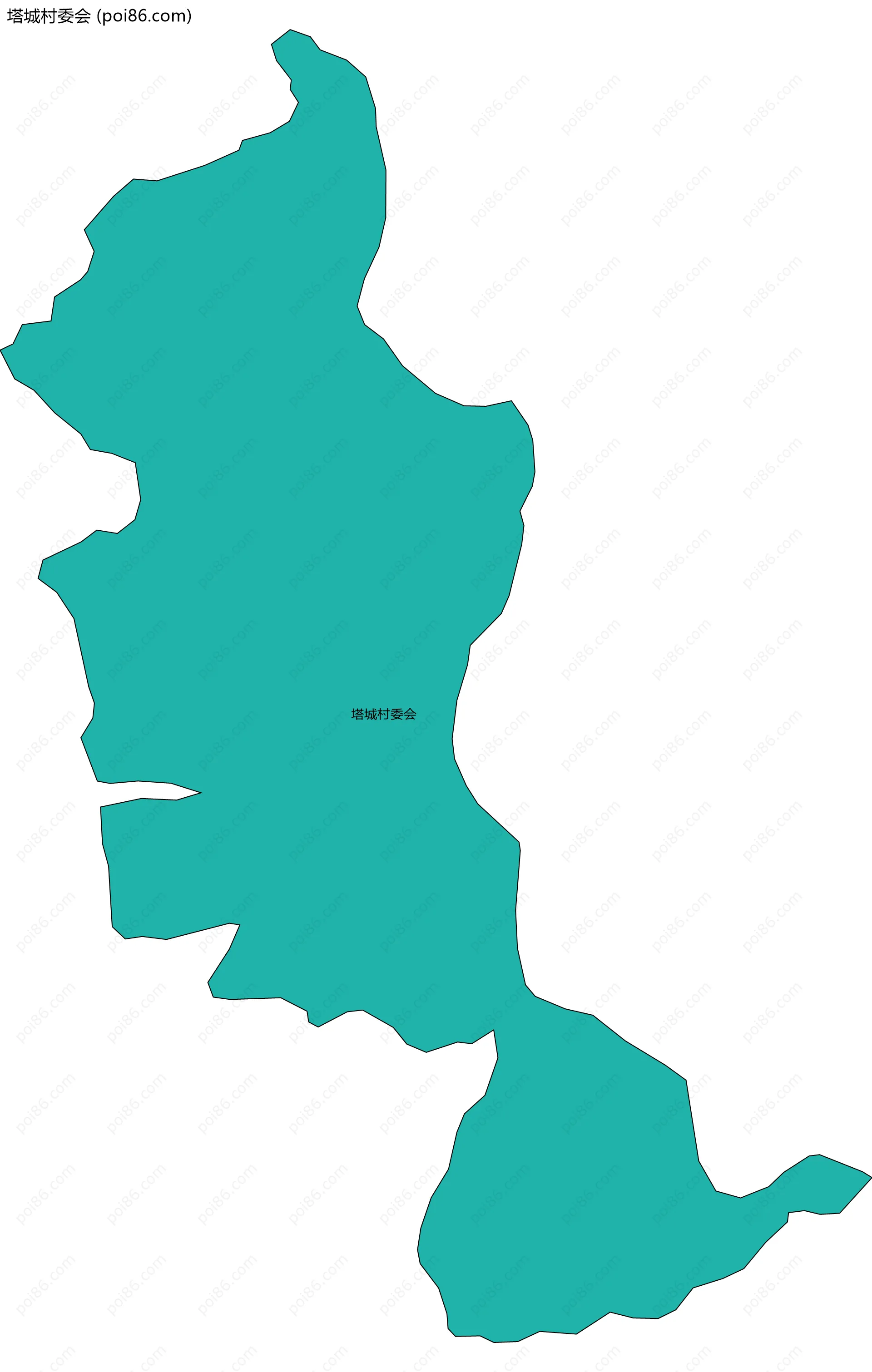 塔城村委会边界地图