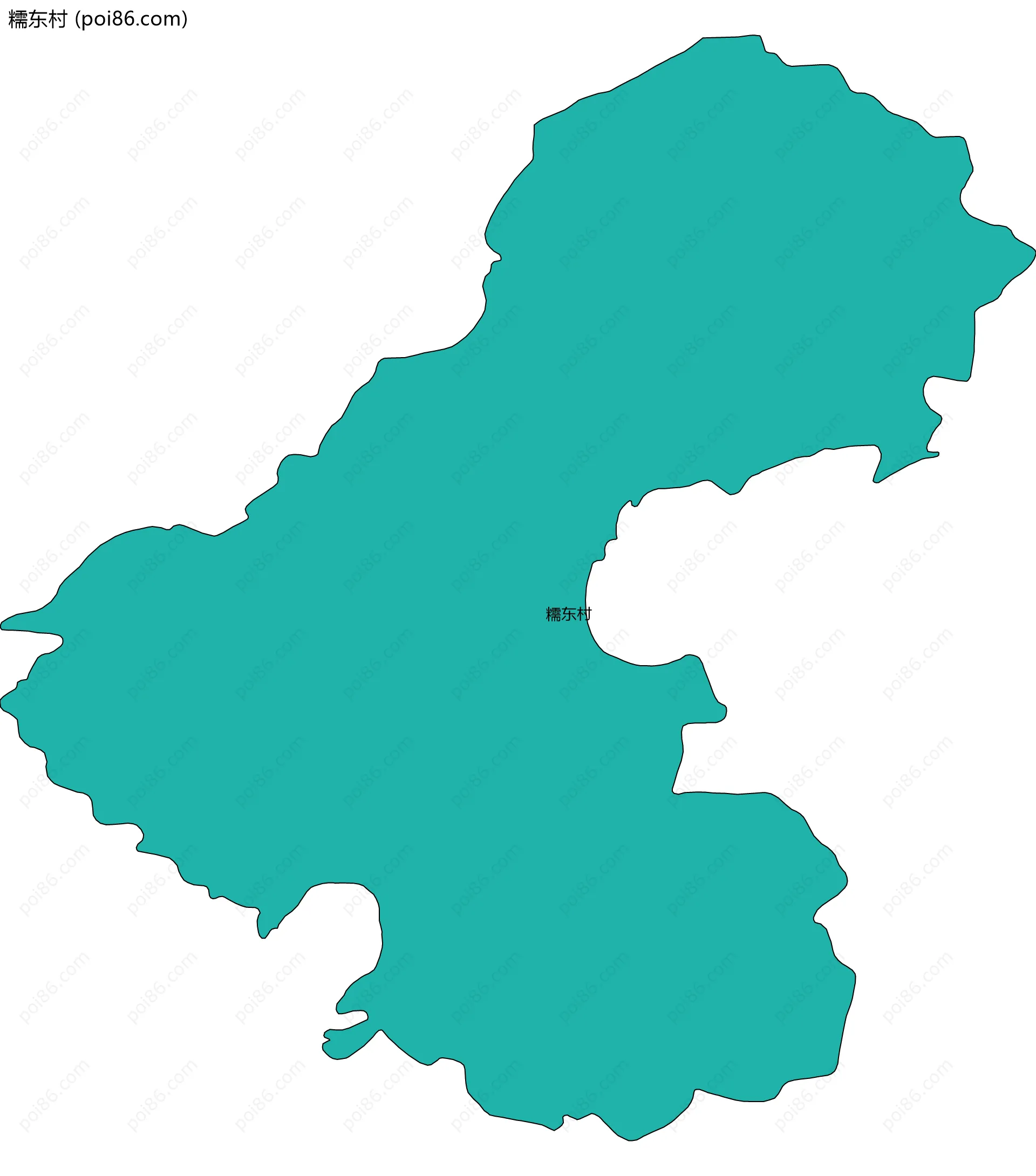 糯东村边界地图