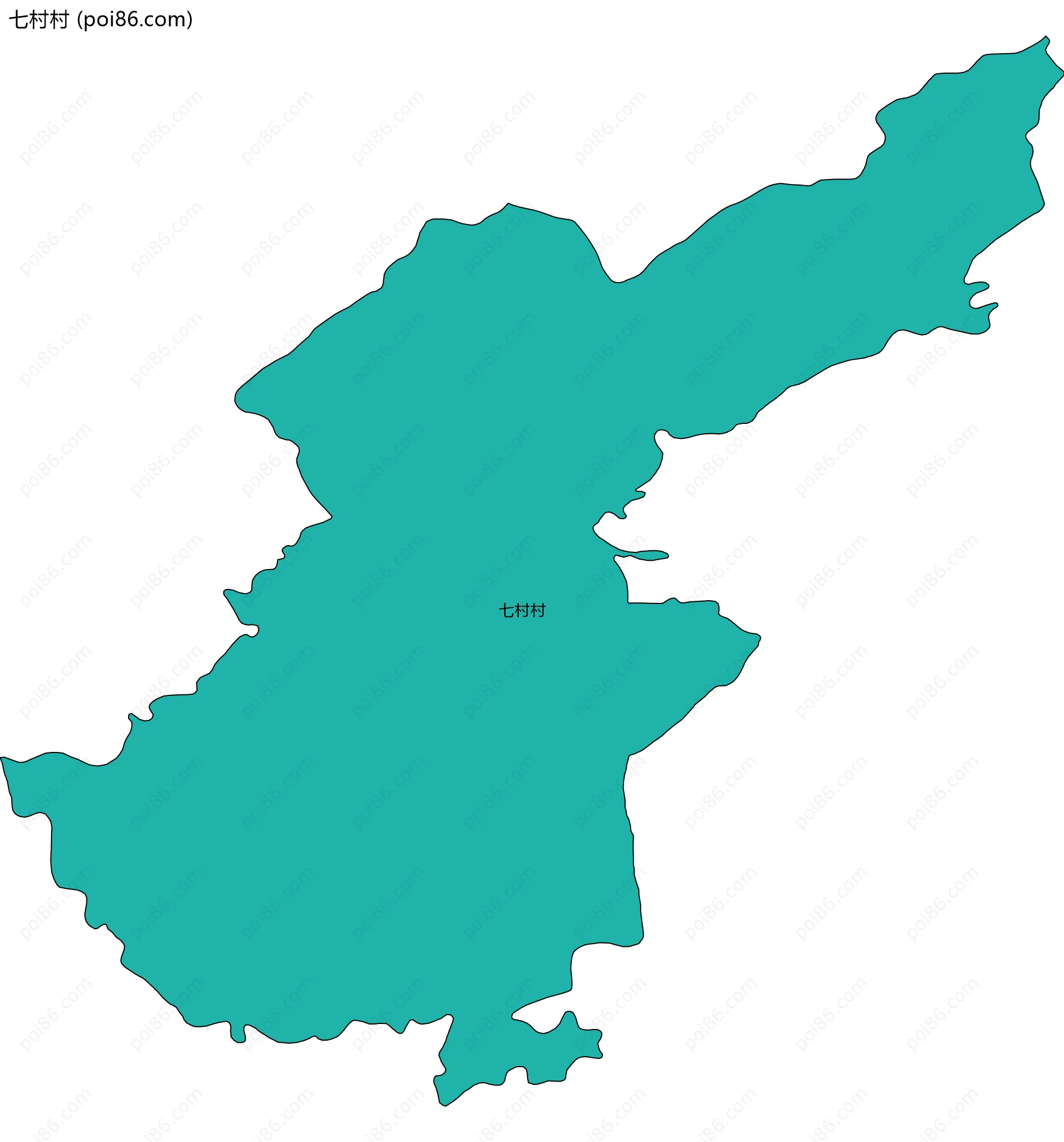 七村村边界地图